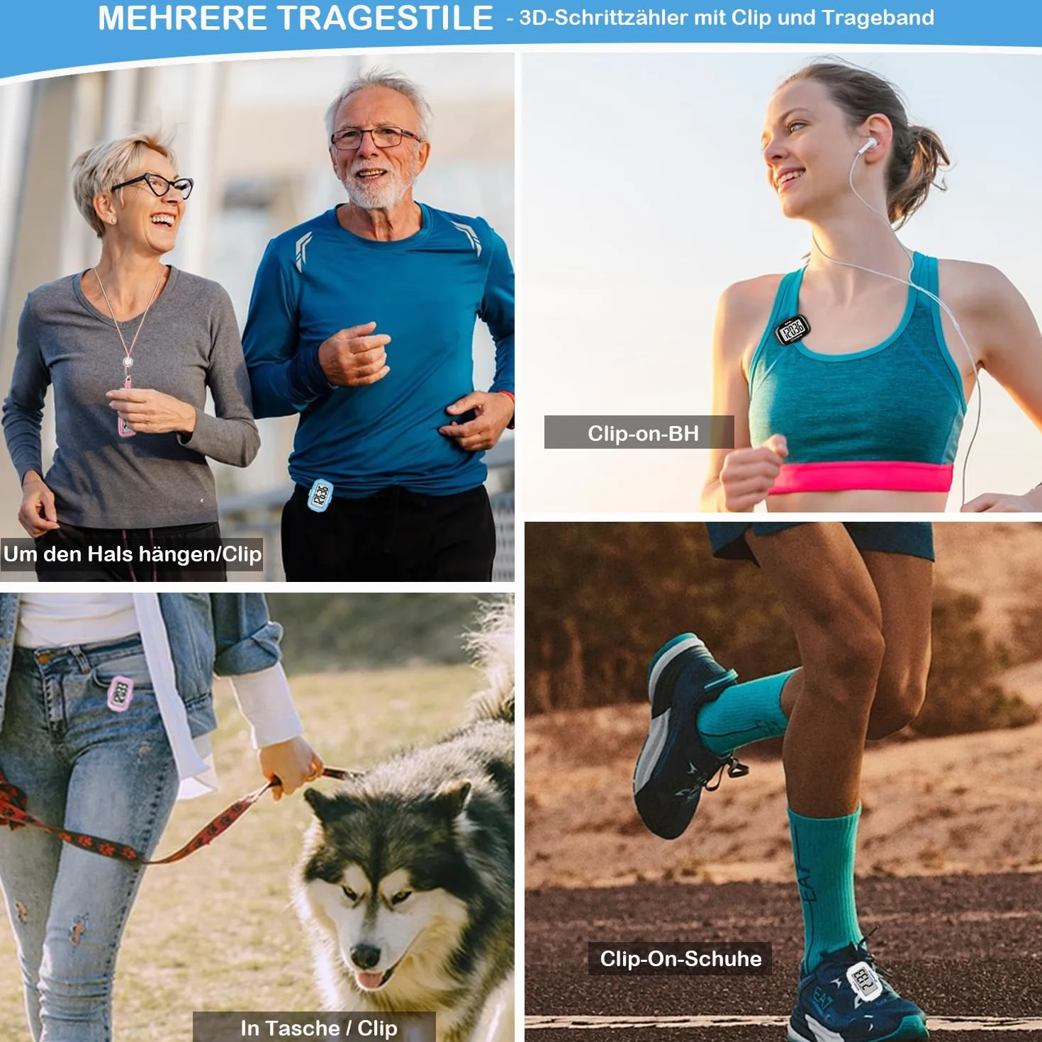 AVTREK Podomètre 3D précis pour la marche, course et randonnée