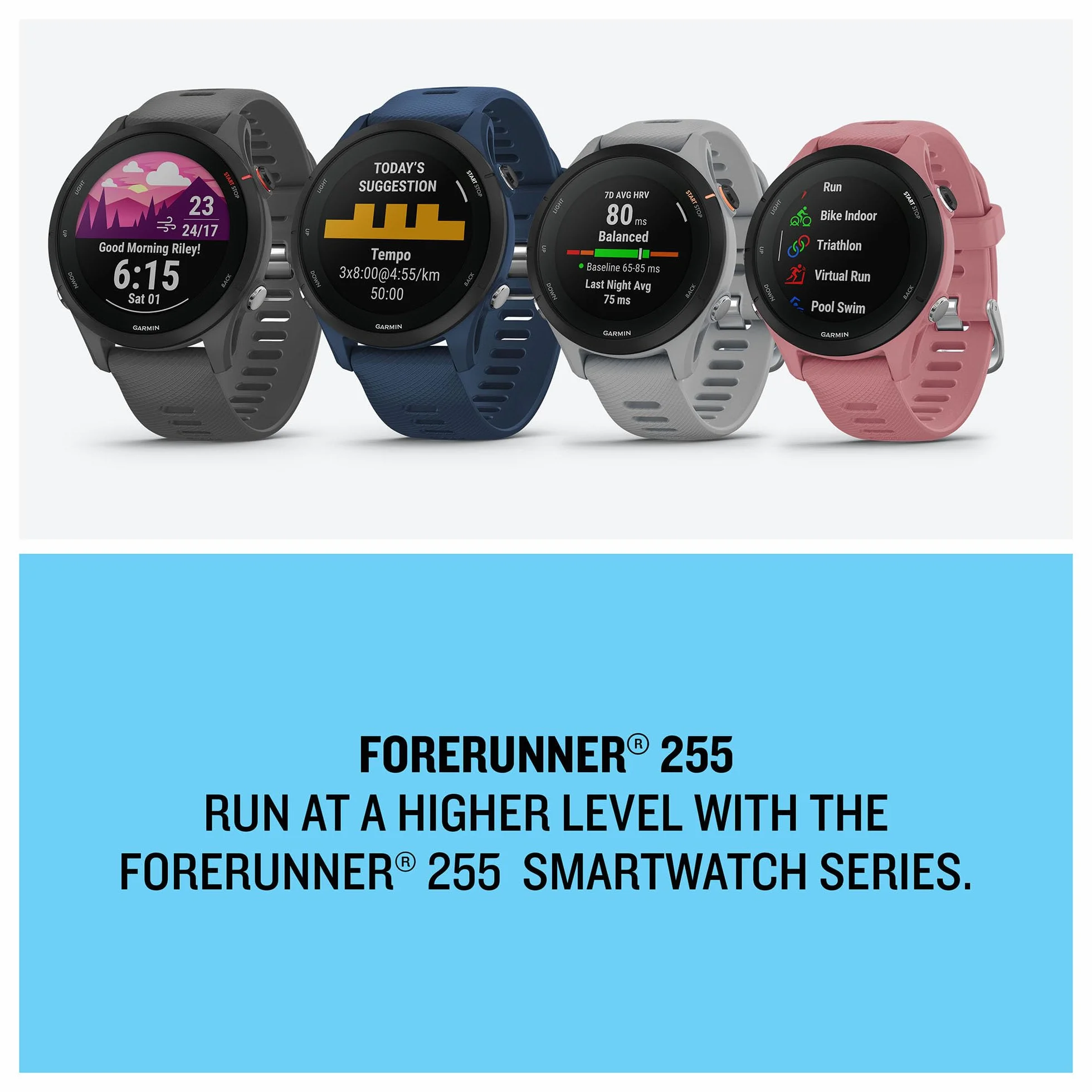 Garmin Forerunner 255 Montre GPS Multisports connectée Running 46 mm Gray