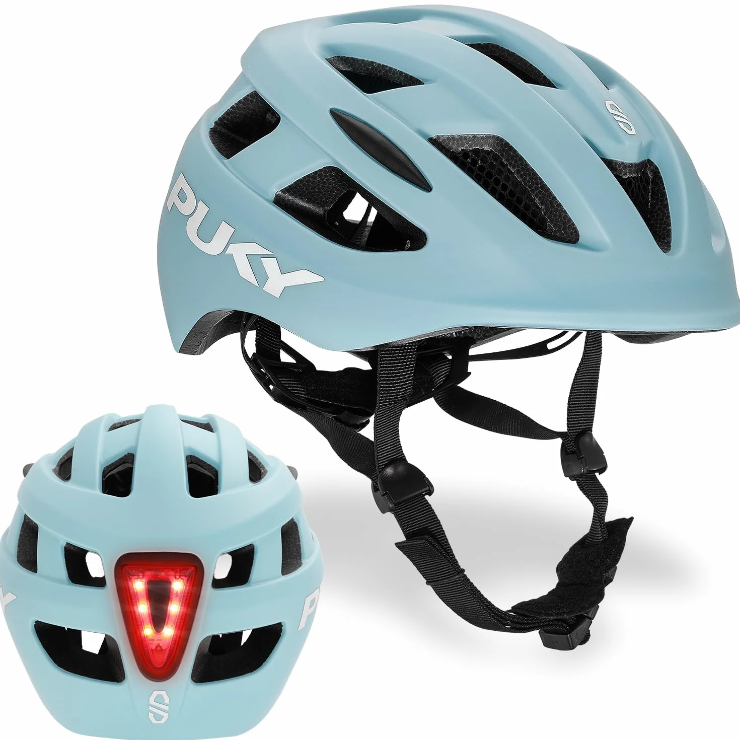 Puky casque de vélo enfant 48-55 cm 220 g protection ventilation 360° module lumineux