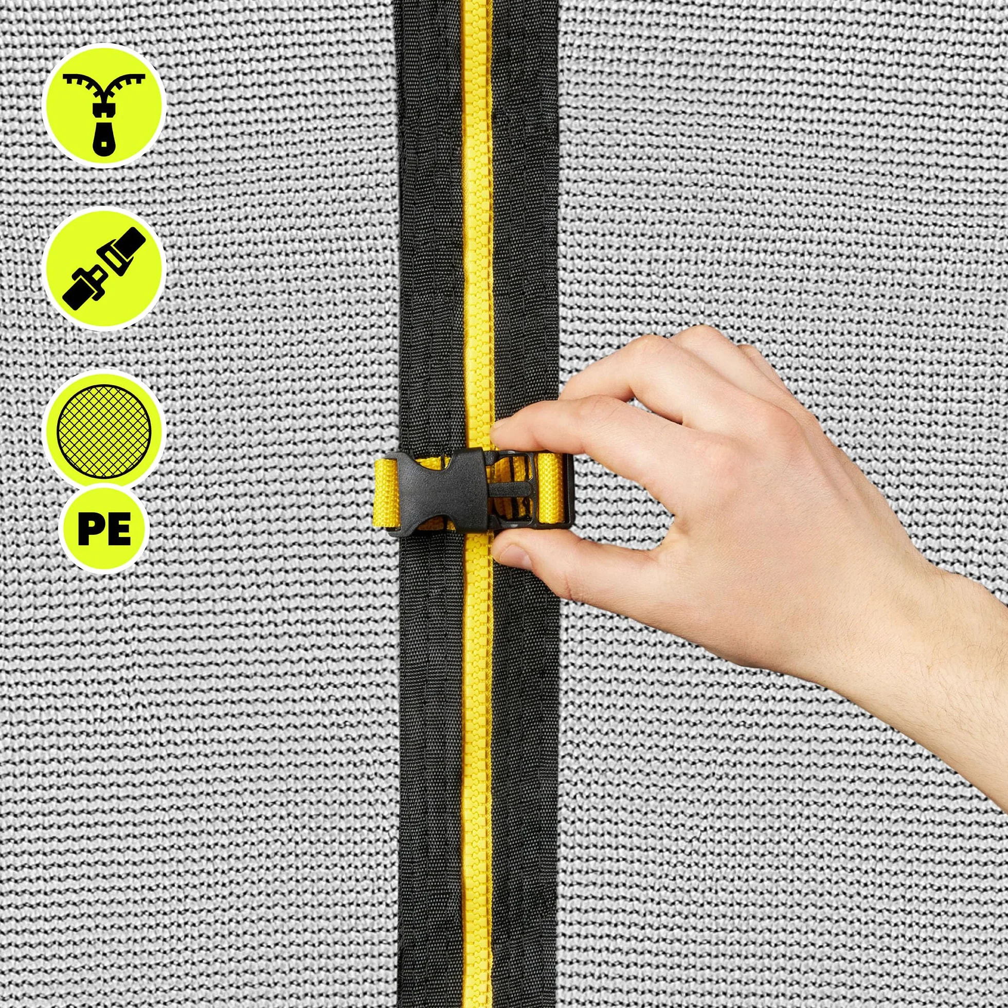 Trampoline Exterieur Enfant 3 Ans 244/305/366/430/487 cm avec Filet de Sécurité