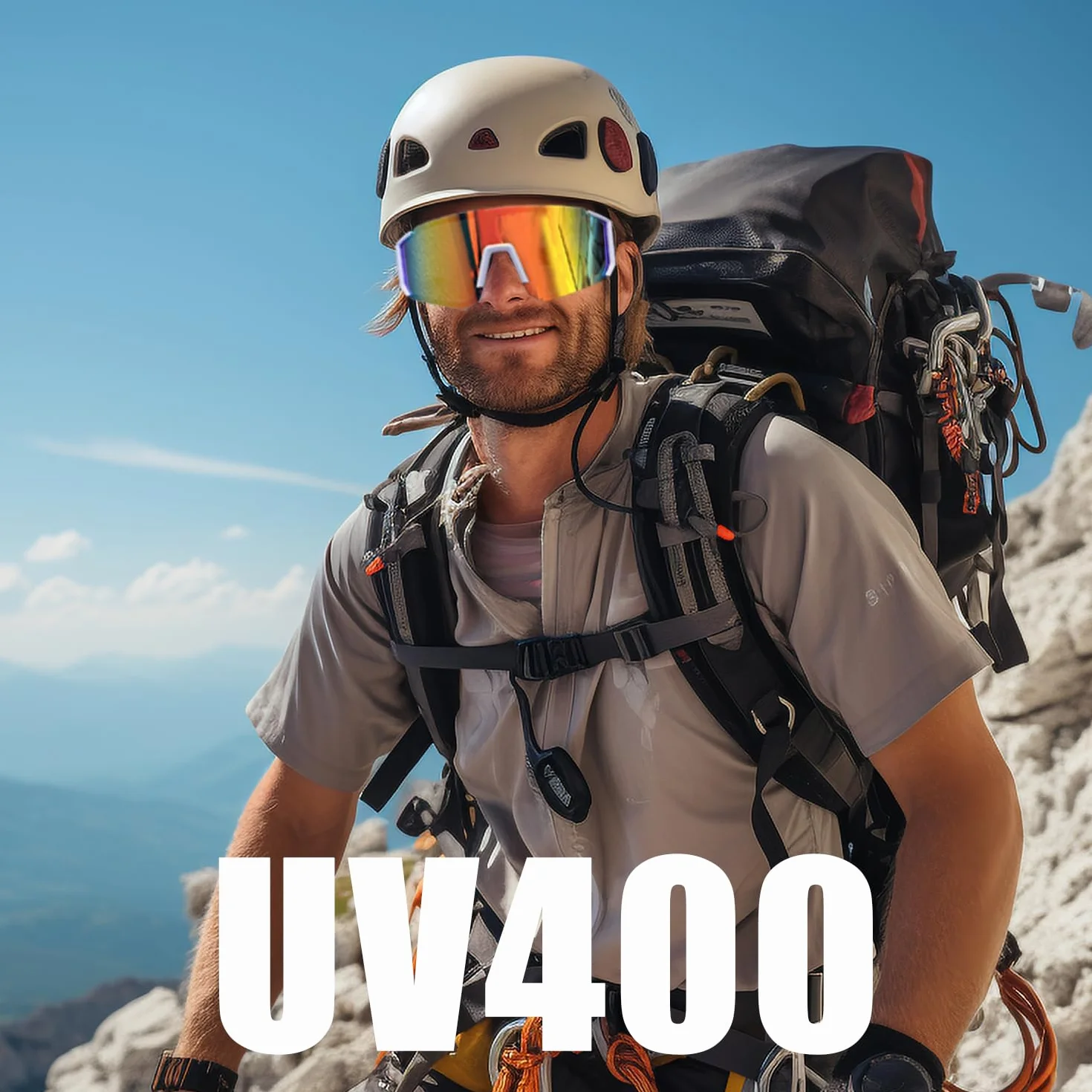 Lunettes de Cyclisme Polarisées UV400 Anti-Vent pour Homme et Femme