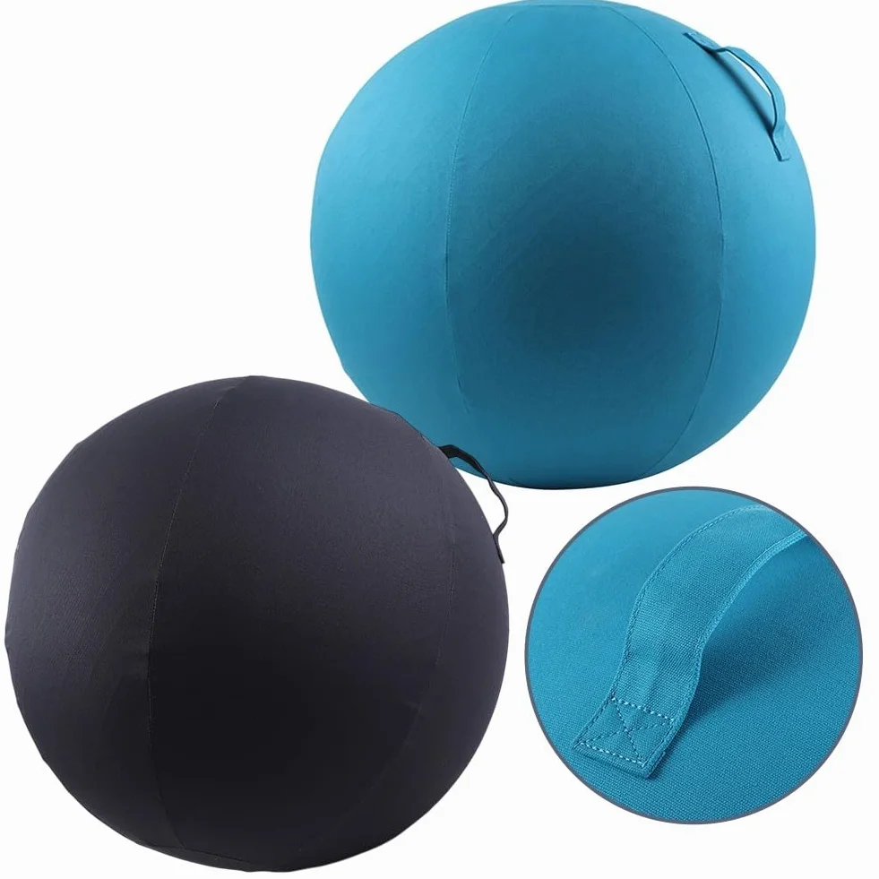 Housse de protection pour ballon de yoga 65 cm avec poignée de transport pliable en coton respirant