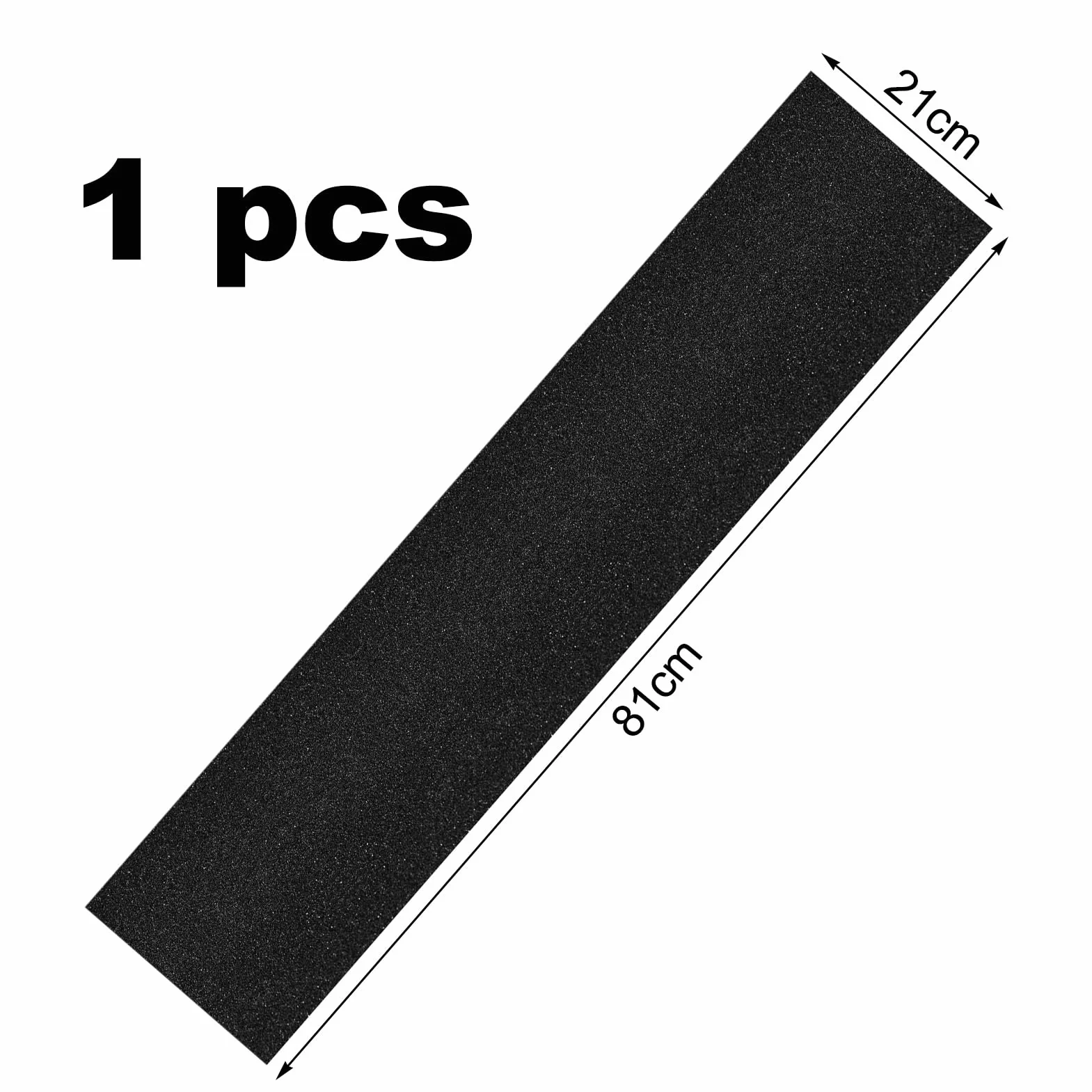 Bande antidérapante pour skateboard 81x21cm Imperméable Noir