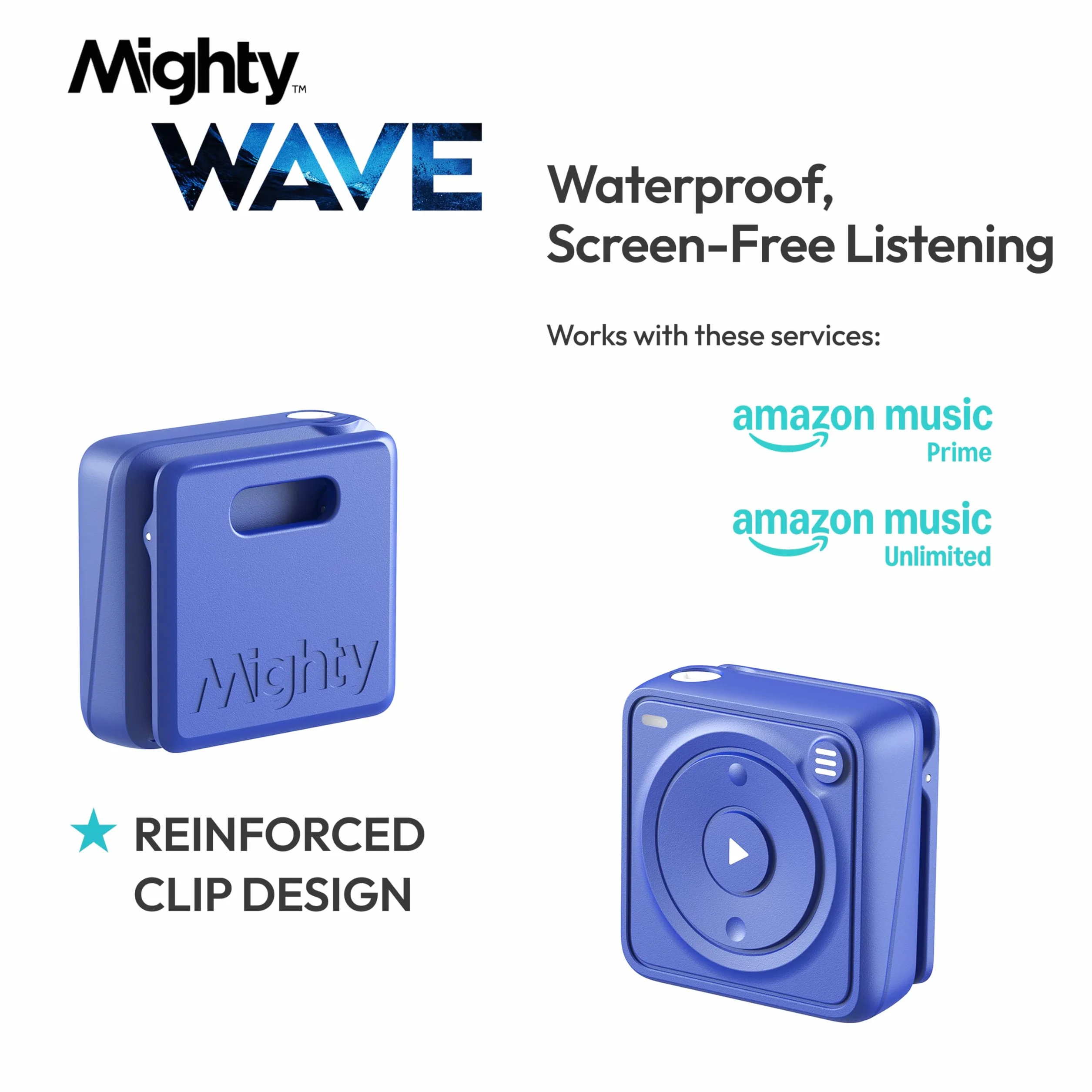 Mighty Wave 2026 IPX7 Spotify Amazon Music Player étanche avec casque filaire natation musique podcasts