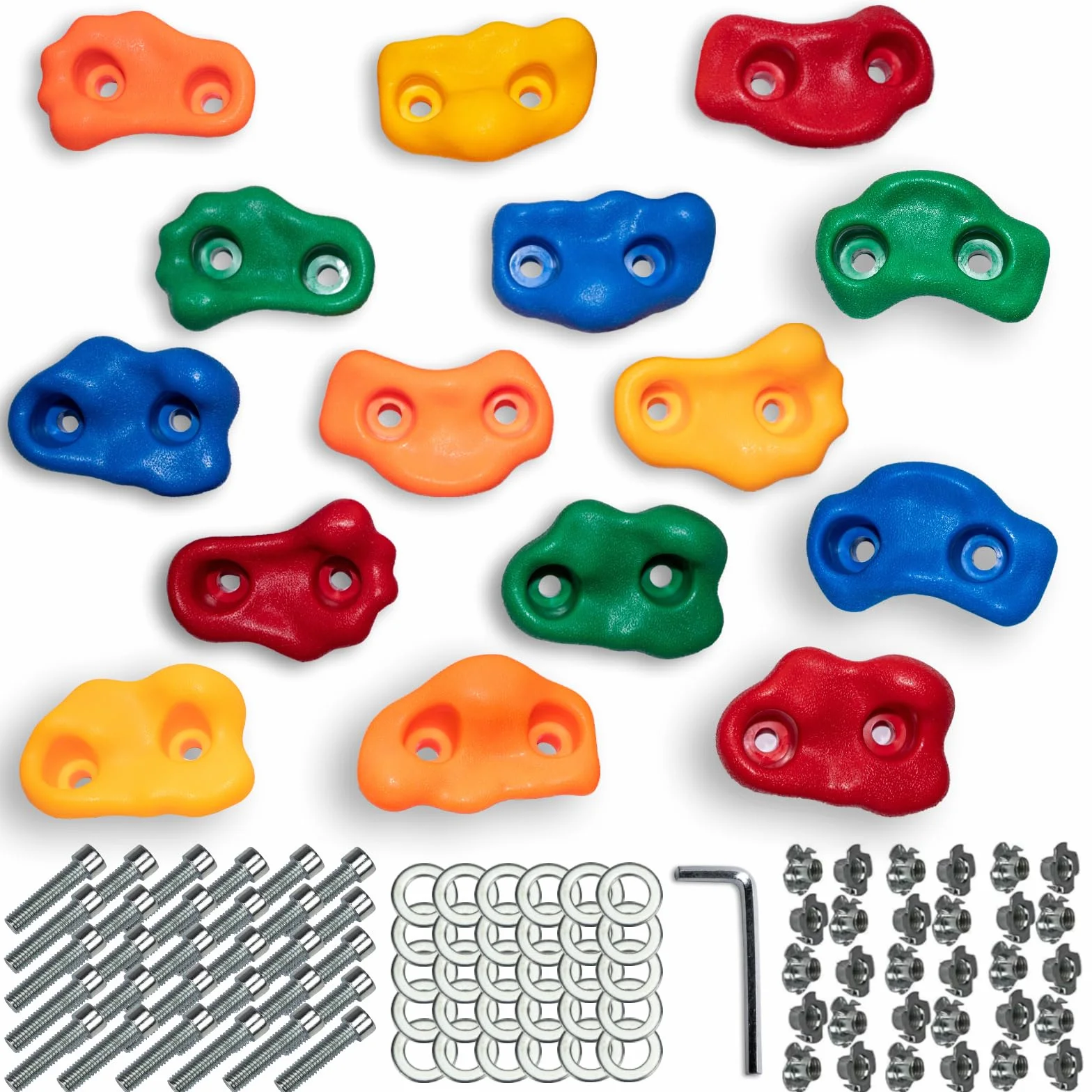 CIMOYBAI Prises d'escalade pour Enfants Multicolores avec Vis de Fixation pour Murs d'escalade