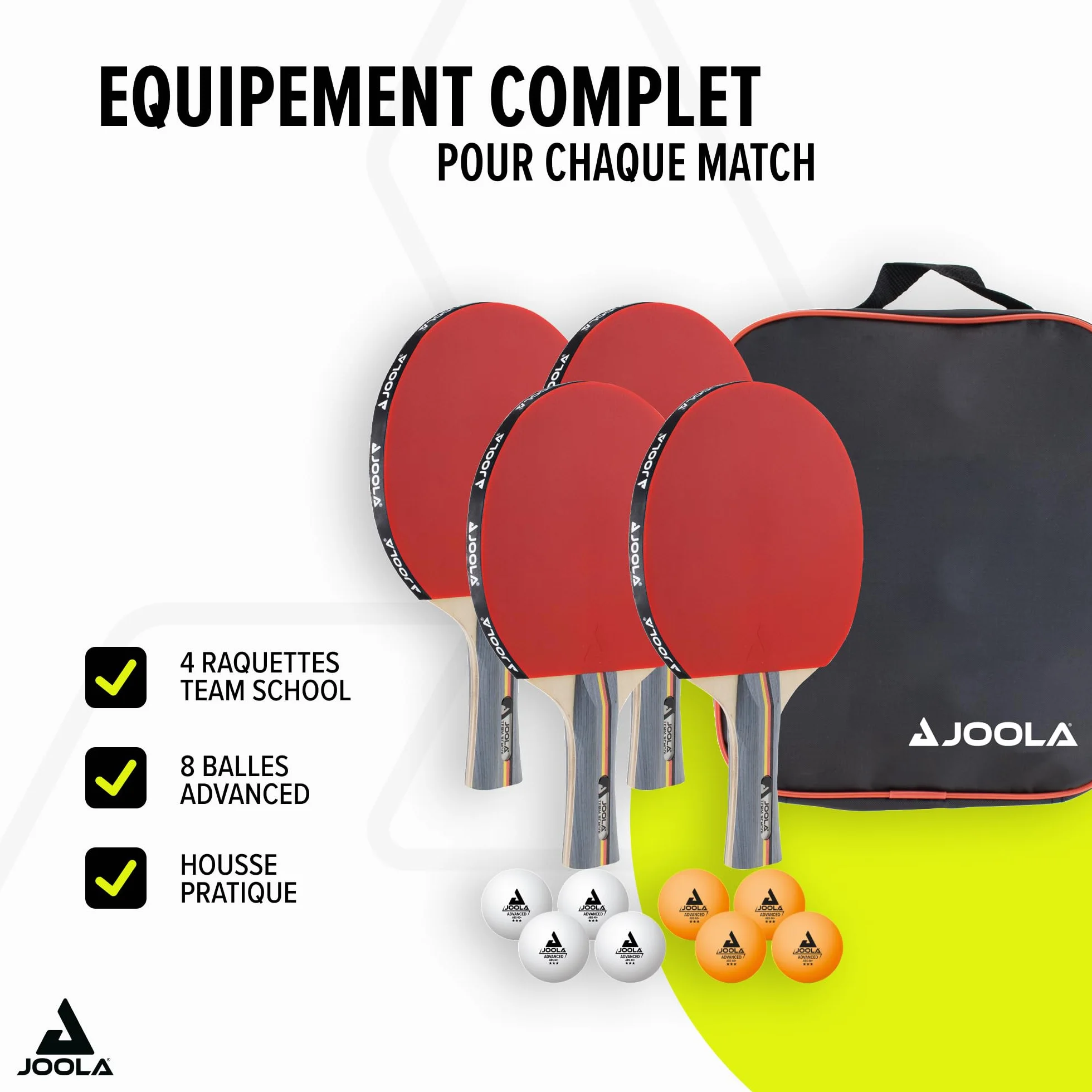 JOOLA Set de Raquettes de Ping Pong TEAM SCHOOL