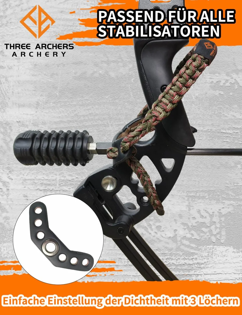 THREE ARCHERS Sangle de poignet réglable pour tir à l'arc - Stabilisateur d'arc et dragonne
