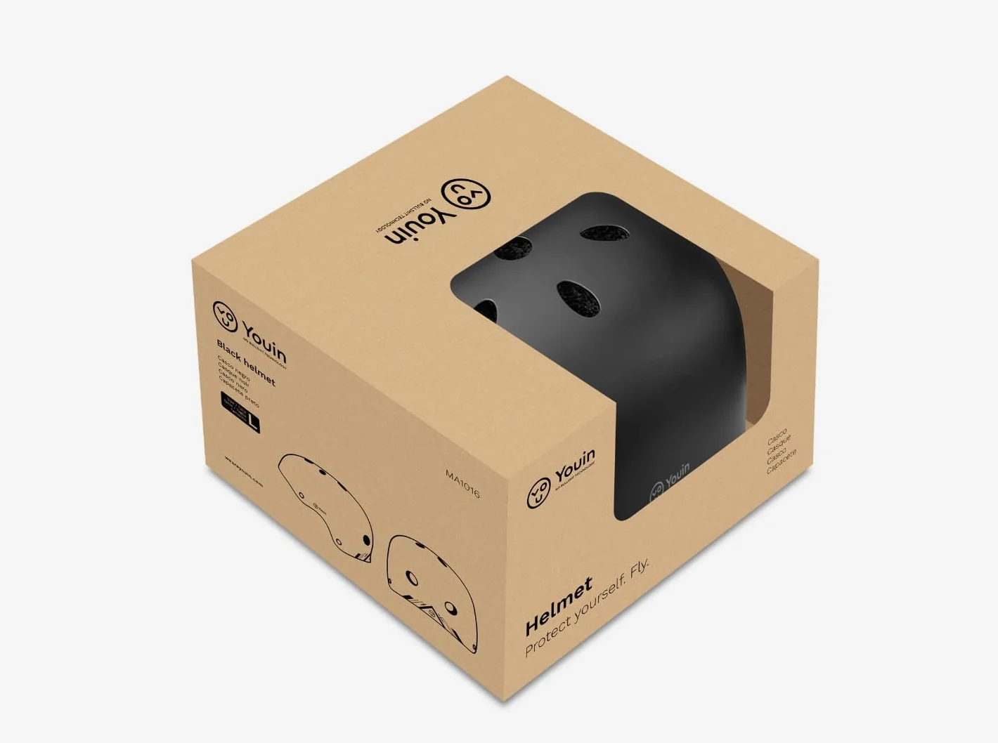 Youin MA1016 Casque Homologué EN1078 Léger Confortable Réglable Ventilé pour Vélo et Trottinette
