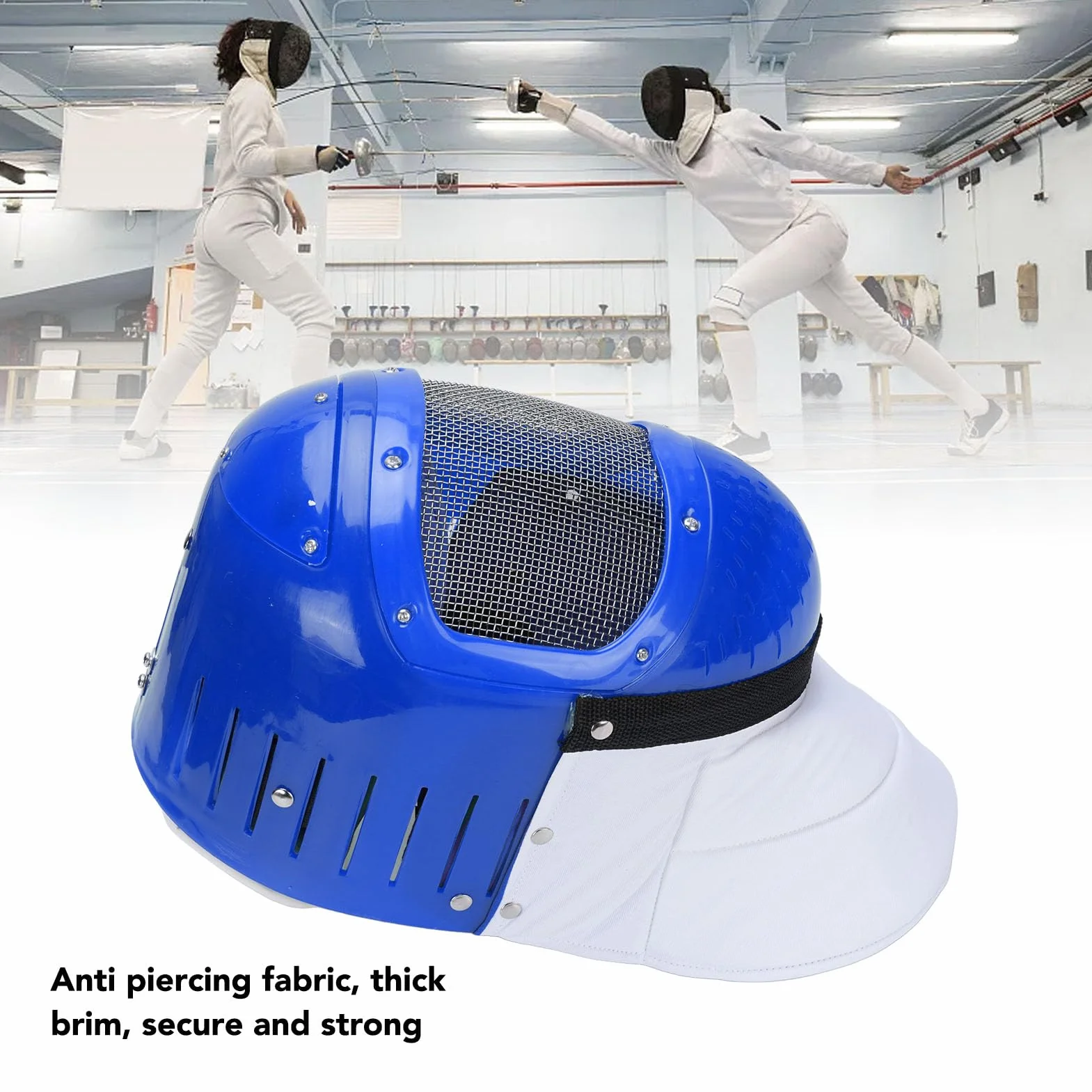 Casque D'escrime Respirant pour Enfants avec Protection Faciale en Maille Métallique