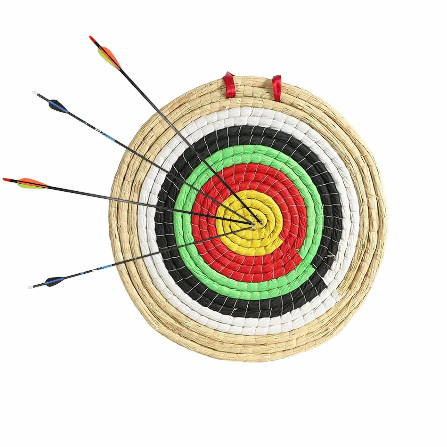 Cible de Tir à l'Arc en Paille 3 Couches pour Plein Air, Tir Traditionnel, Fléchettes