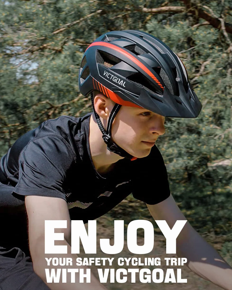 VICTGOAL Casque Velo Casque VTT avec Lunettes de Sécurité Magnétiques Amovibles