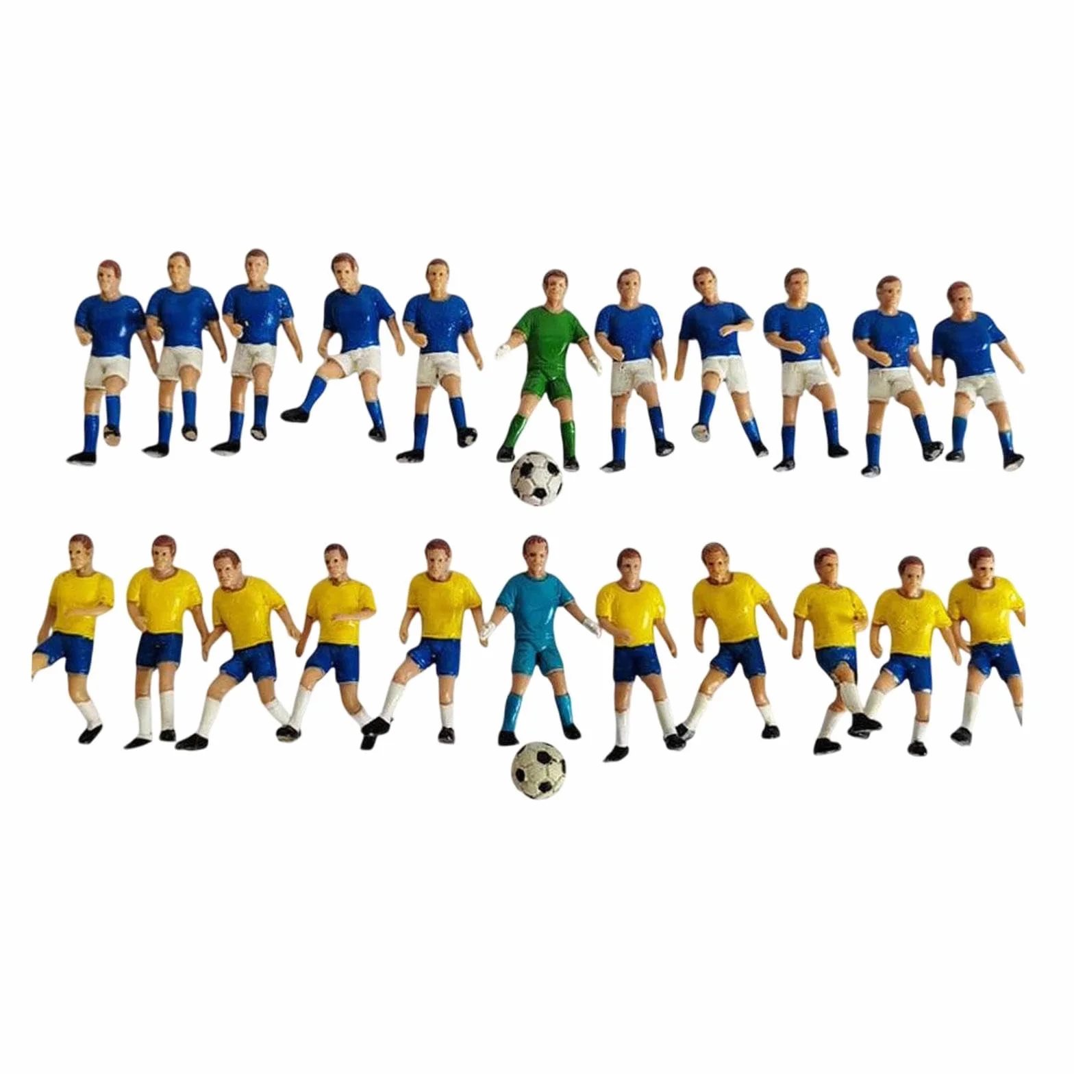 Lot de 22 Figurines Miniatures de Footballeurs, Décorations de Table