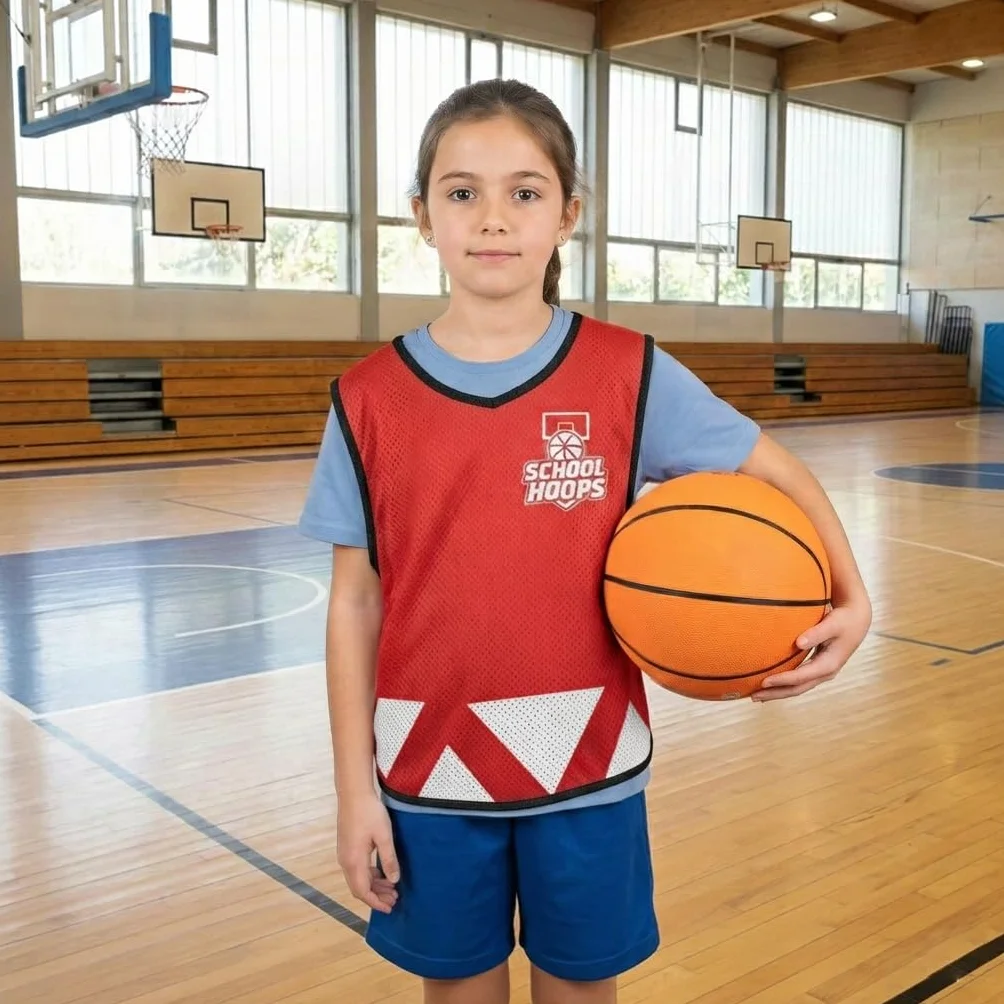 Chasuble Sport Personnalisée Adulte Enfant Maille Respirante avec Nom Numéro Club Écusson