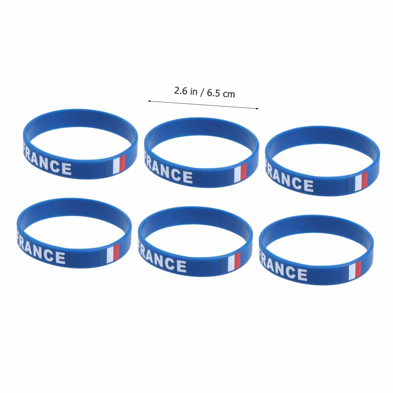 STOBOK Bracelet Silicone Souple Drapeau France Taille Unique Accessoire Football Supporter