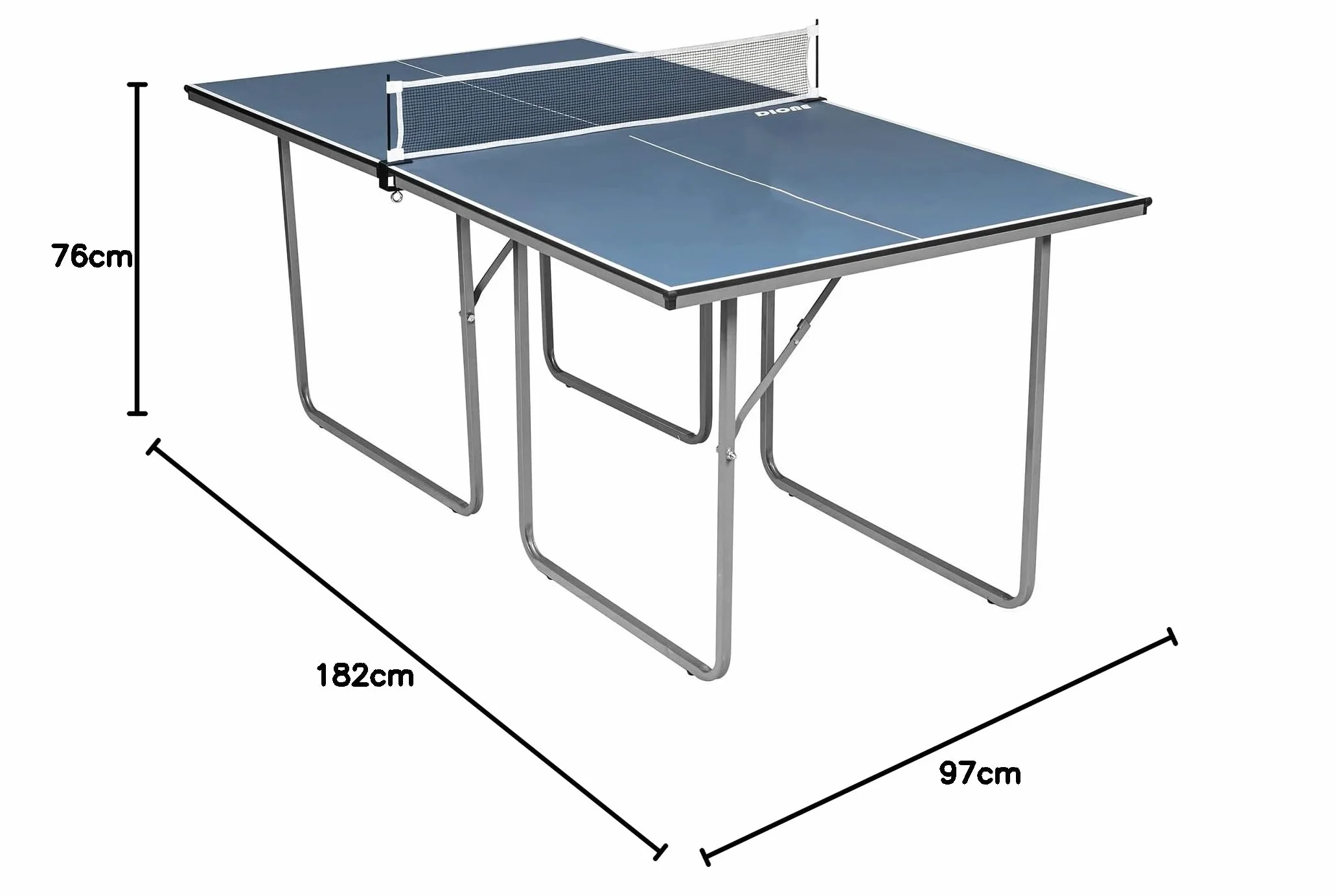 Dione Mini plateau de tennis de table ping-pong 182 x 97 cm