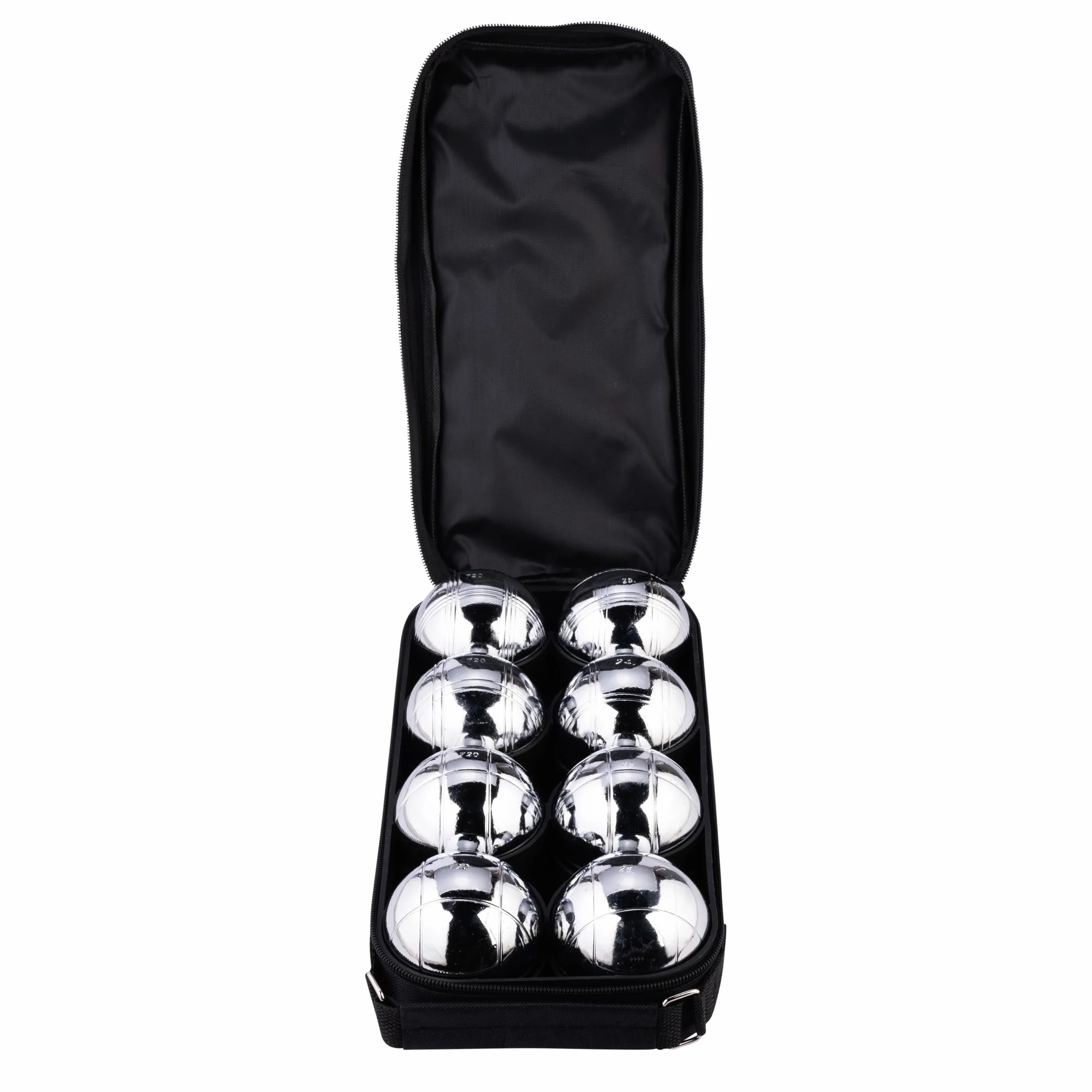 Engelhart Boules de Pétanque 8 Boules 74 mm 720 g Métal avec Sacoche et Accessoires