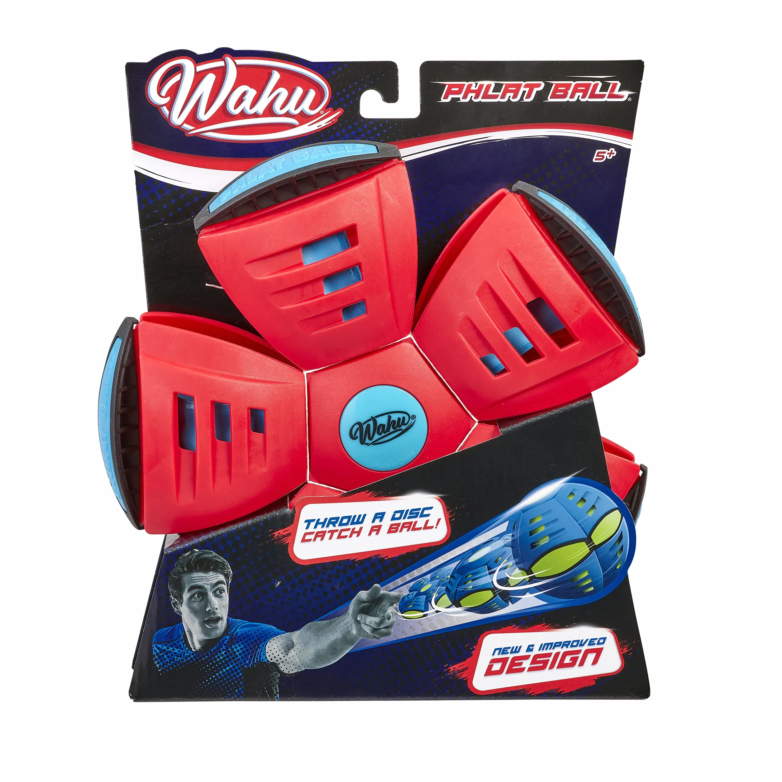 Wahu PHLAT BALL Classic Frisbee Volant Transformable Ballon Jeux Extérieur Enfants 5 Ans 15,7cm 22,9cm