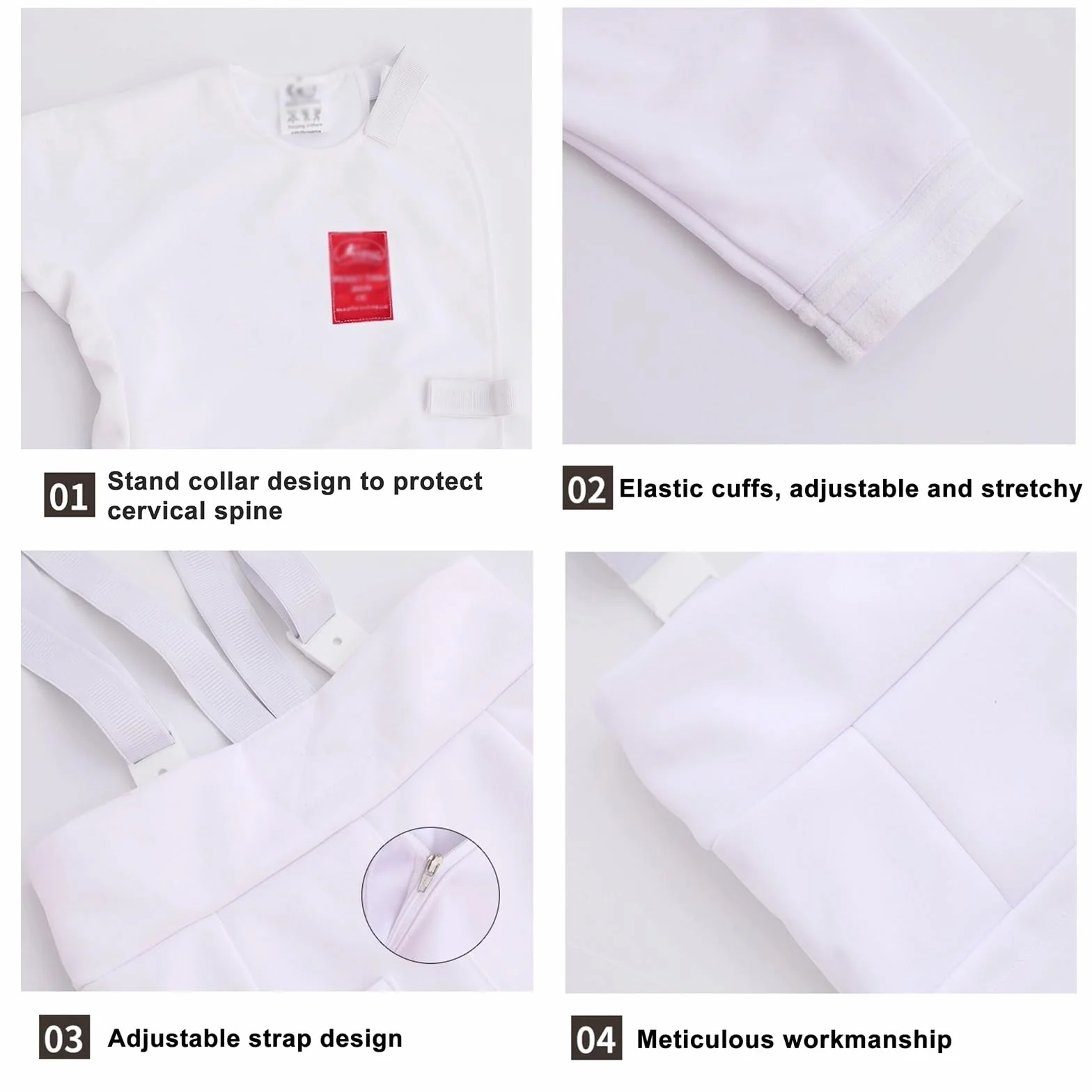 Costume d'uniforme D'escrime 350N Veste Gilet Pantalon Classique Sabre Épée Fleuret Enfants Adultes