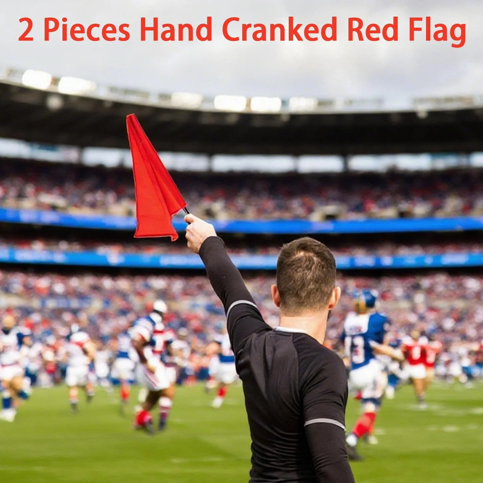 Drapeaux D'arbitre Rouges Officiels – Signalisation Football, Sport, Entraînement – Léger, Durable, Métal, Éponge, Tissu