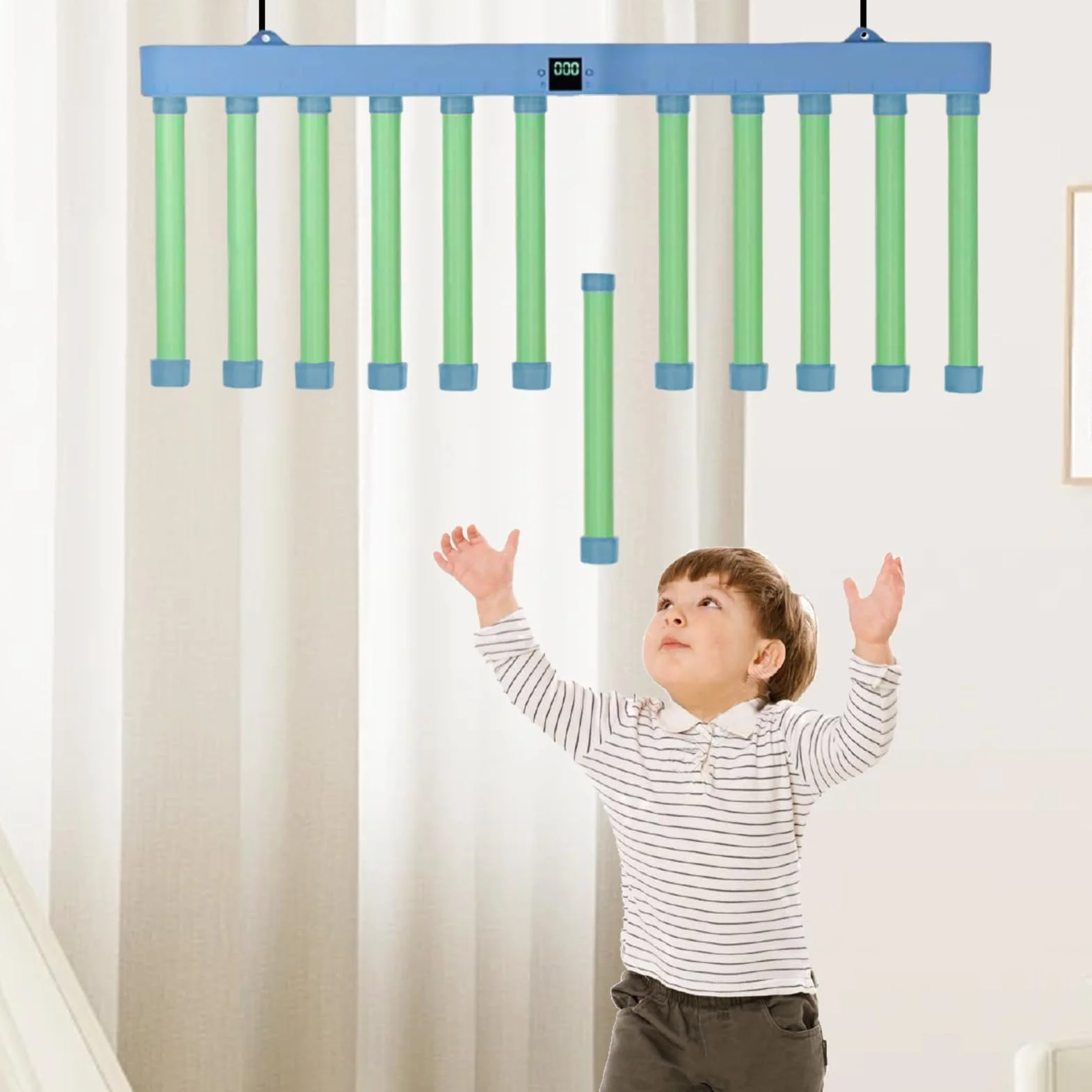 Jeu de 3 Vitesses de Chute Bâtons de Pêche 59 x 18,5 cm Coordination œil-Main