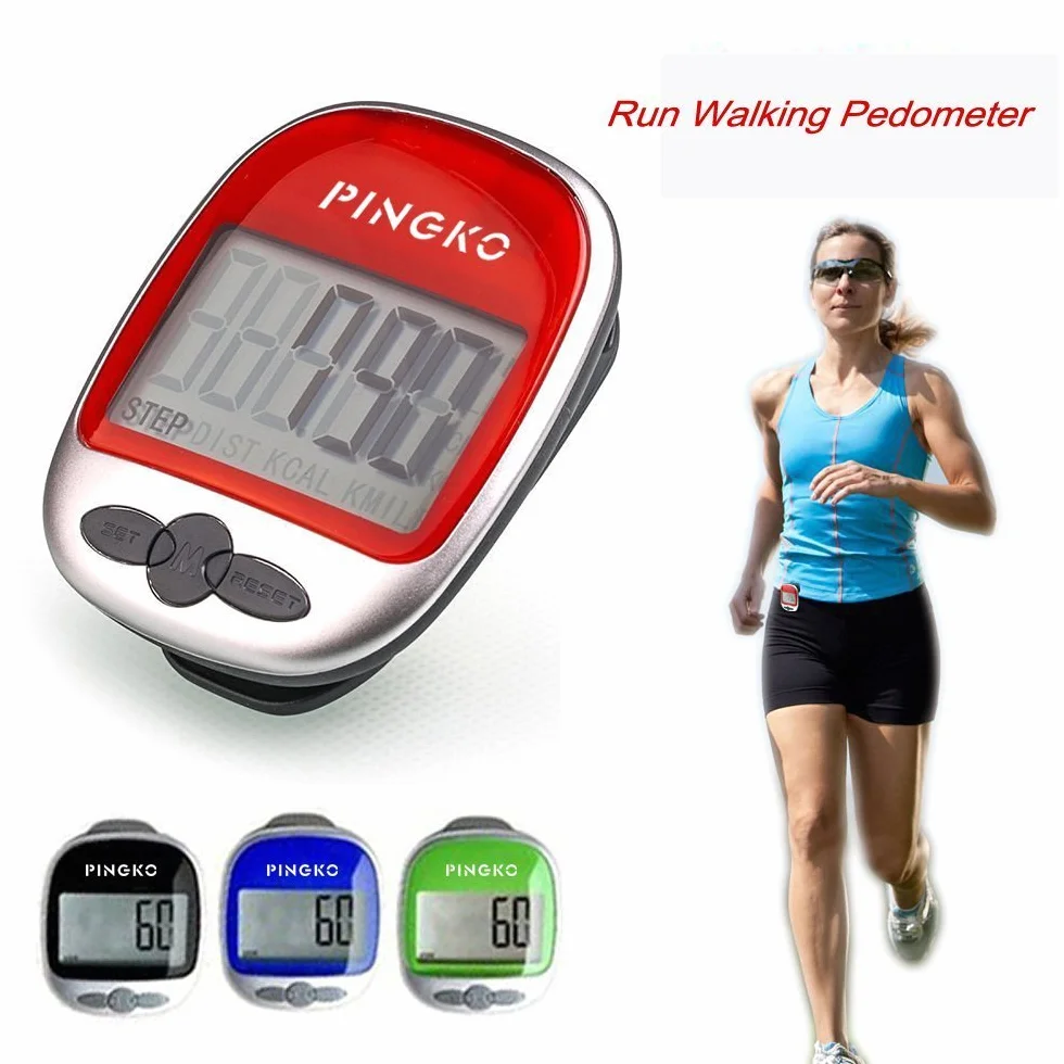 PINGKO Podomètre Compteur de Pas/Distance/Calories Fitness Tracker Portable