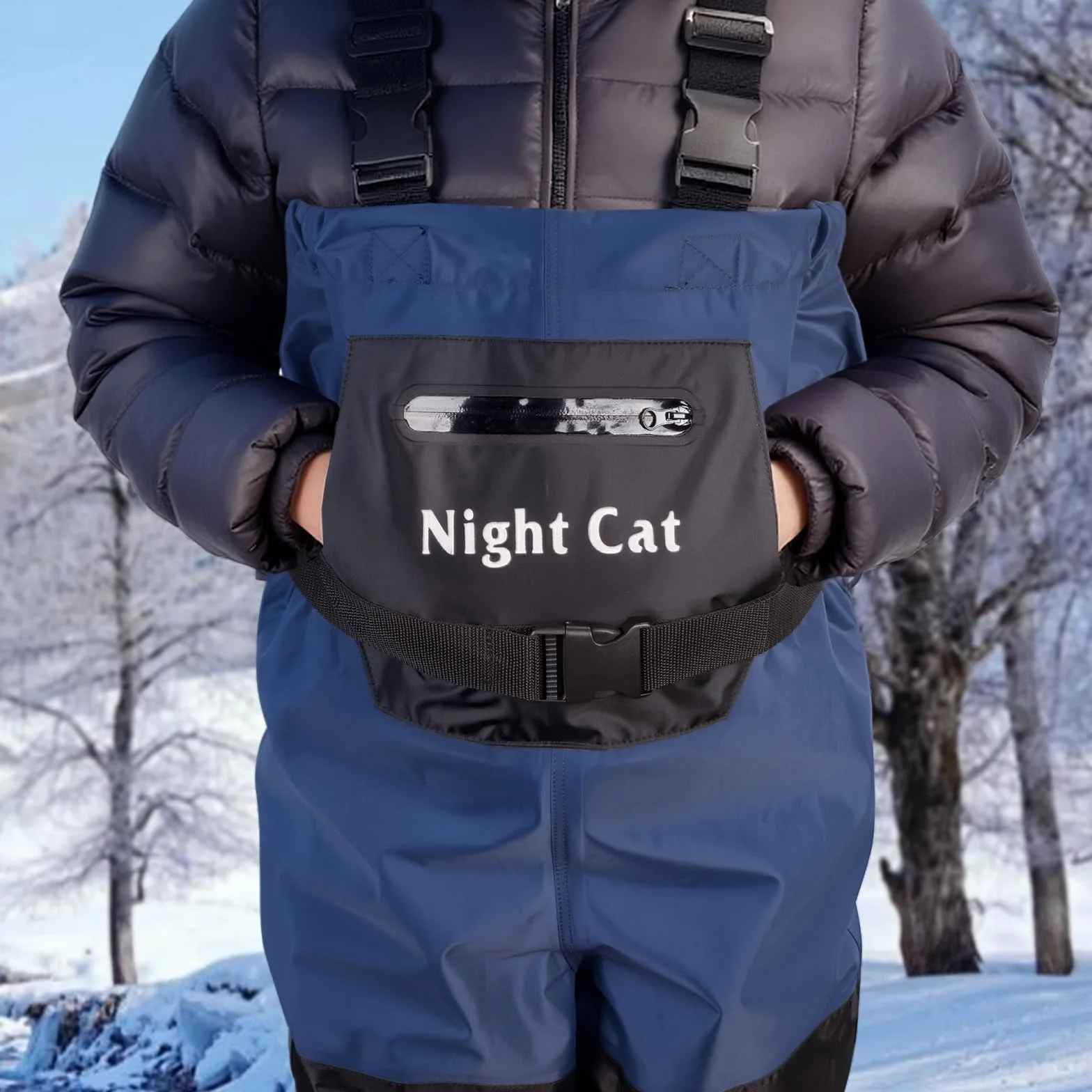 Night Cat Waders Pêche Homme Cuissardes Imperméable Respirant PVC Bottes
