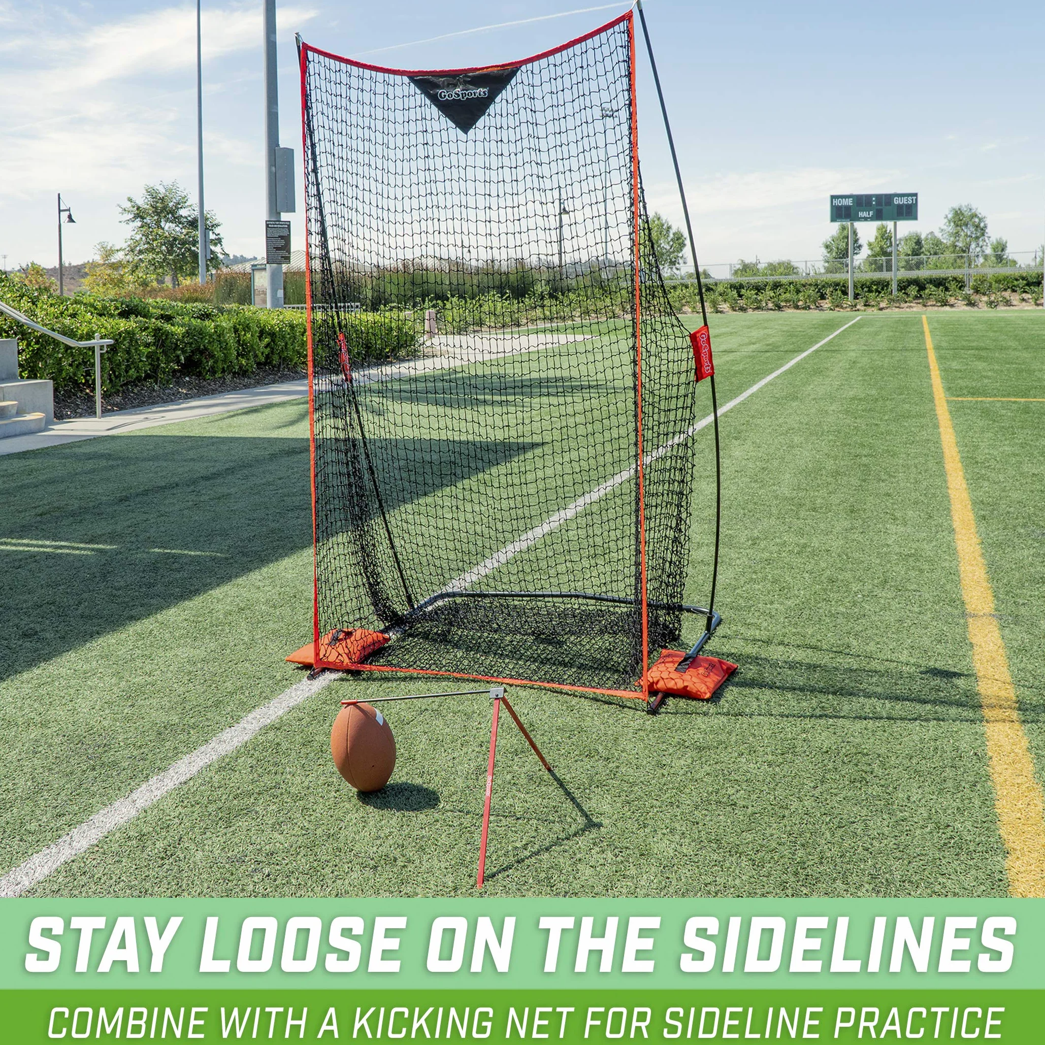 GoSports Support de Frappe en Métal pour But de Football - Portable Compatible Toutes Tailles