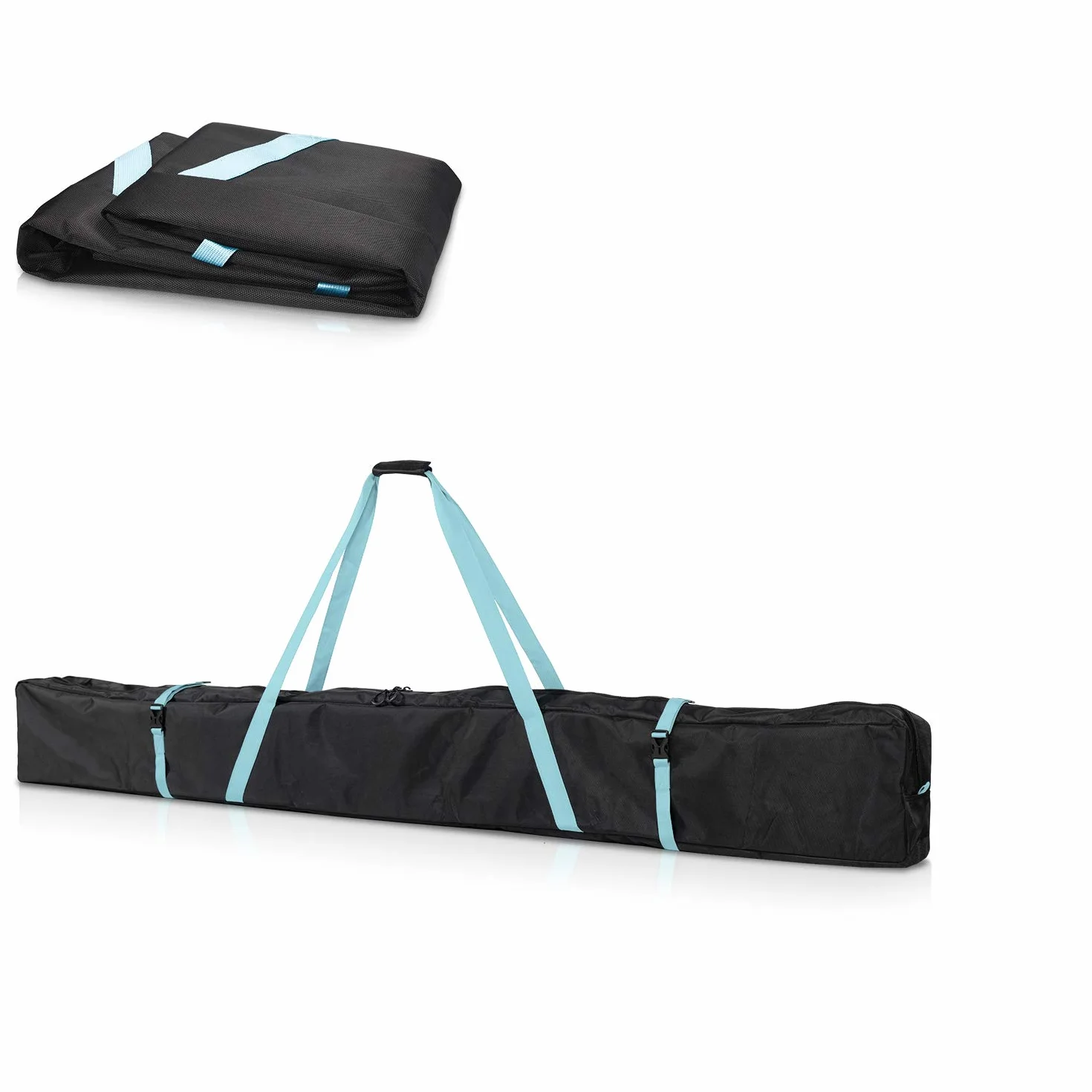 Navaris Sac de Ski Housse pour Paire de Skis et Bâtons avec Fermeture éclair Clip et Sangle 2 Tailles