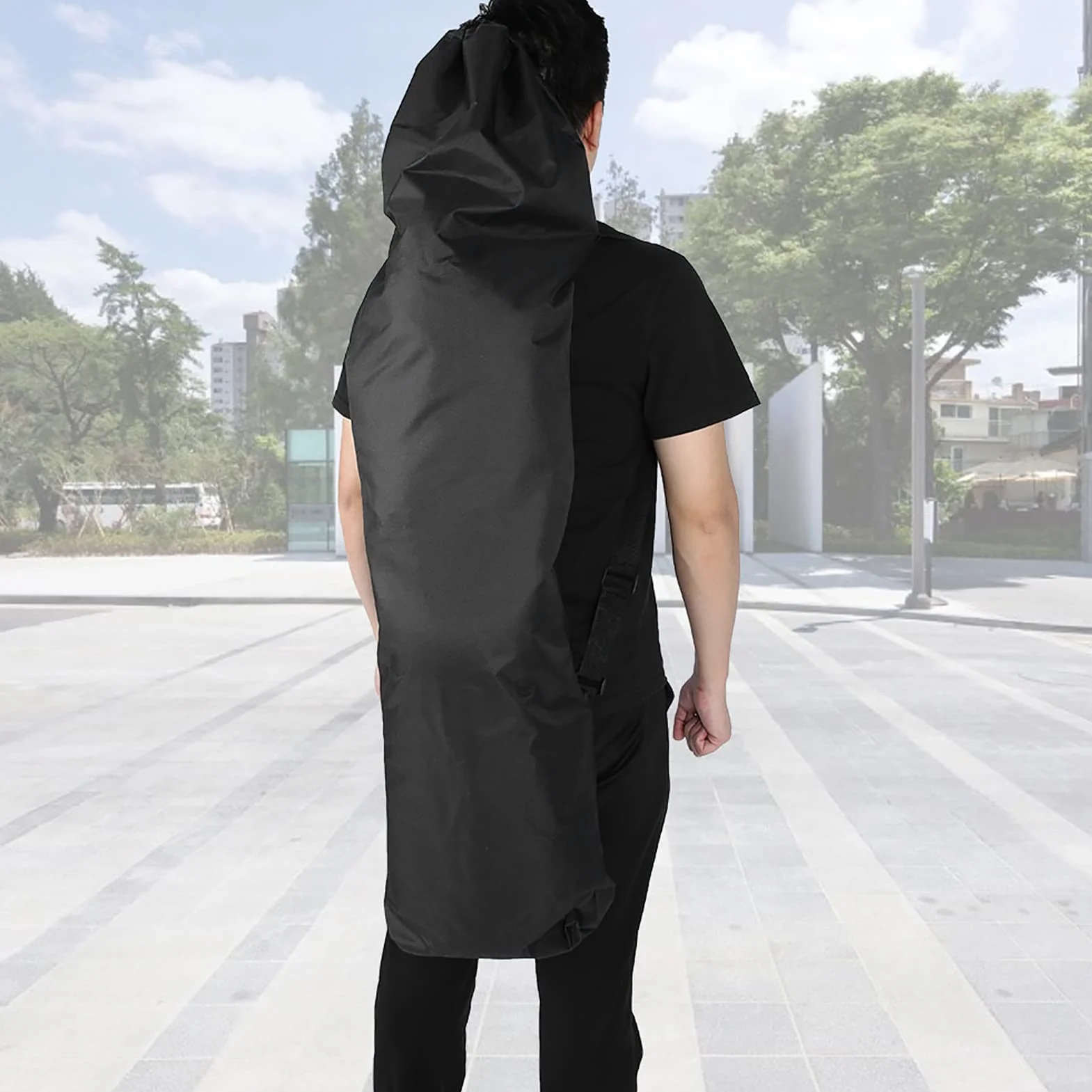 Sac Longboard 120x38cm Imperméable 600D Oxford Tissu Sac Valise Sac à Dos pour Transporter et Protéger Longboards