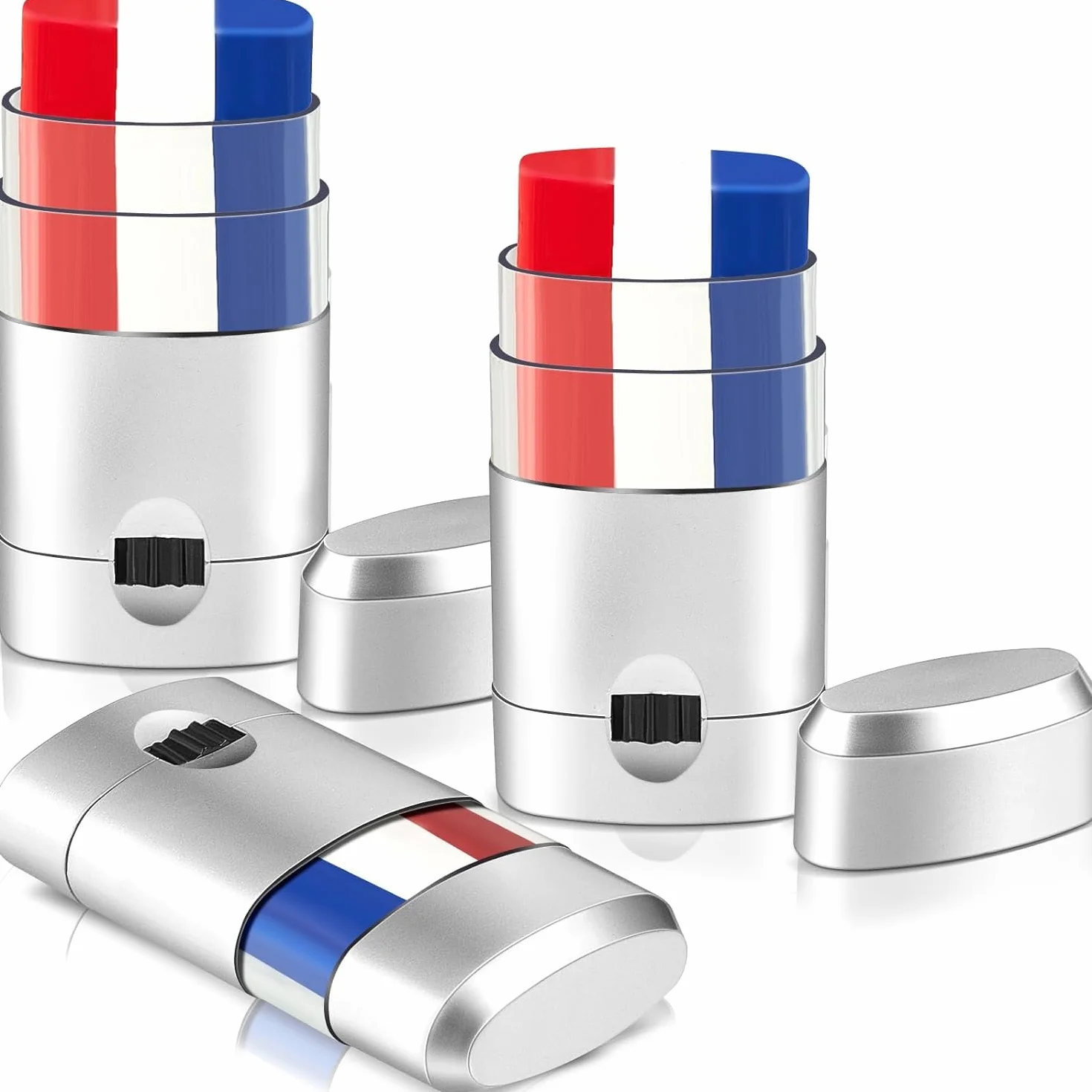 Crayon de Maquillage France Tricolore Bleu Blanc Rouge 3 Pièces