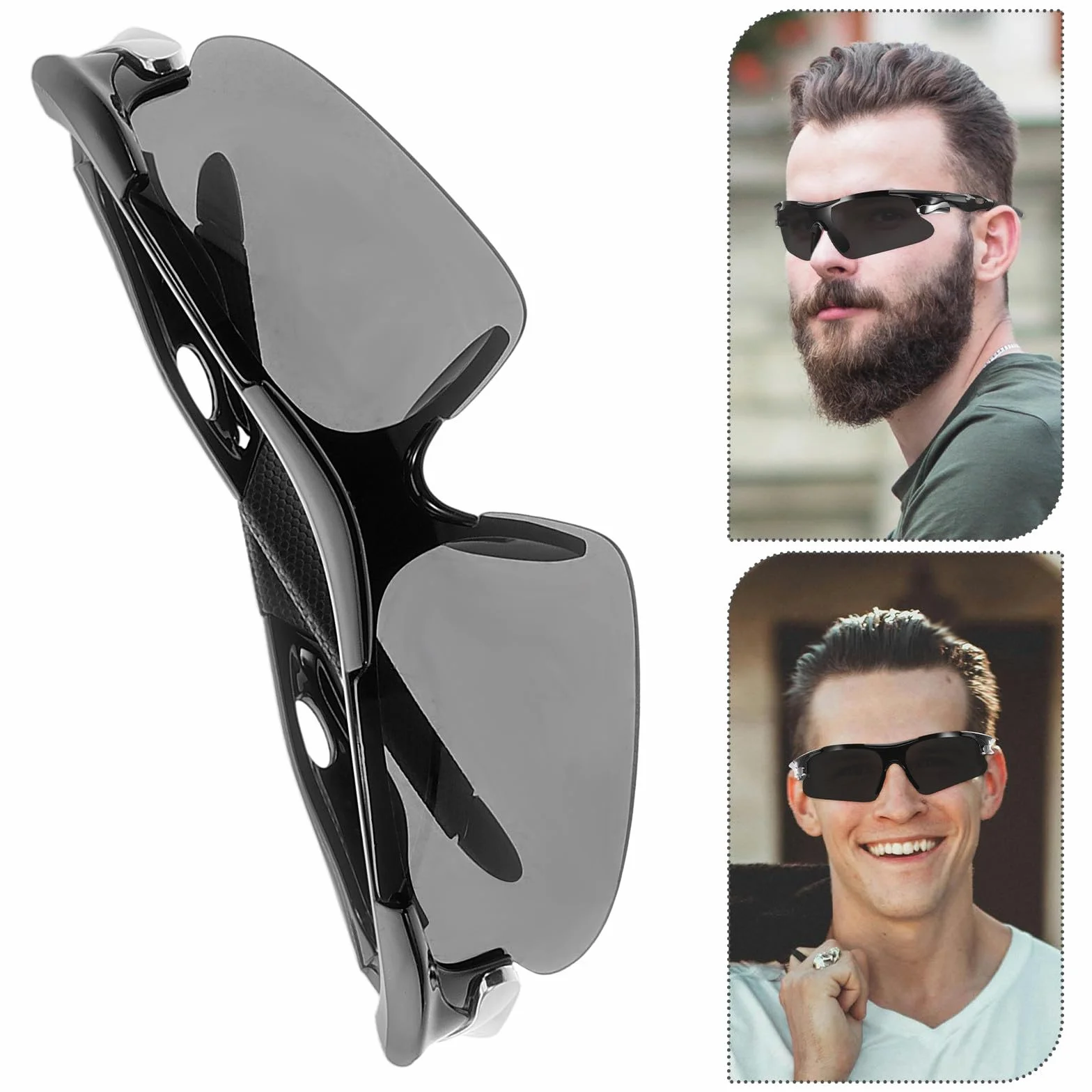 Lunettes de Soleil Sportives PC Solide Protection UV Cyclisme Randonnée 2pcs