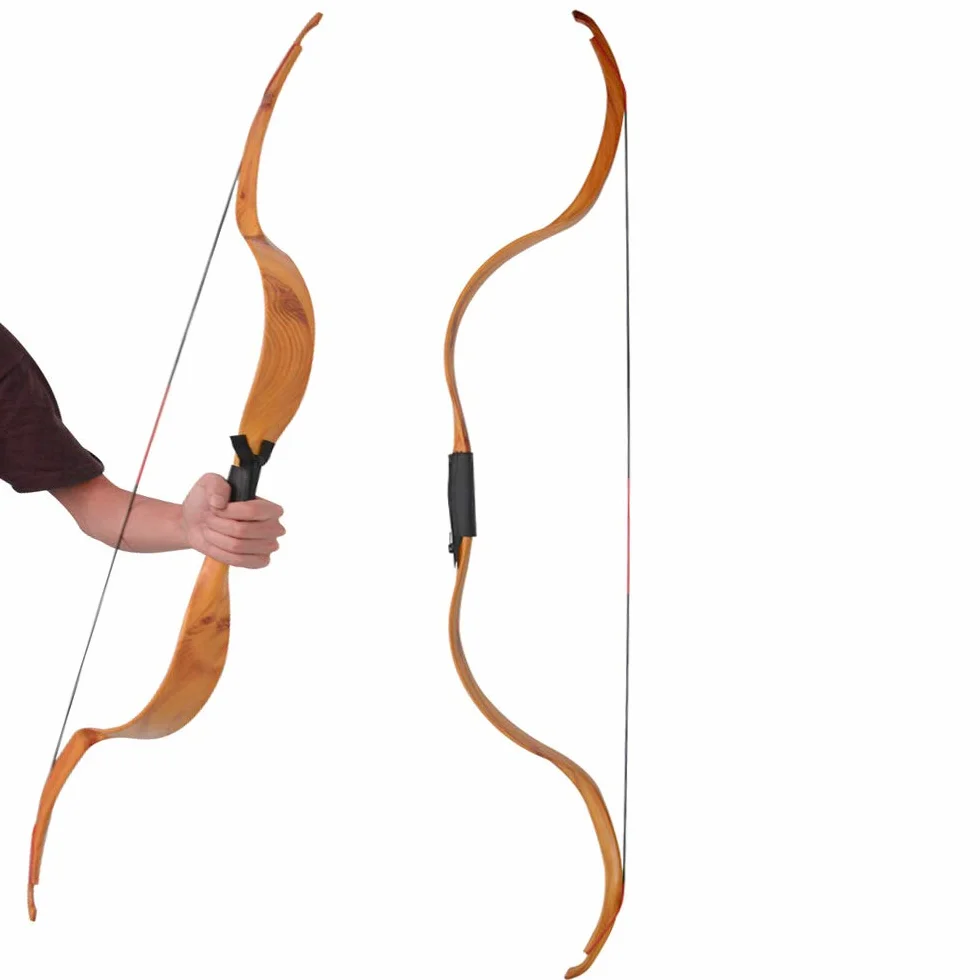 Takedown Arc Classique 20lbs Arc Long Traditionnel en Bois Chasse Adulte Débutant Tir Cible