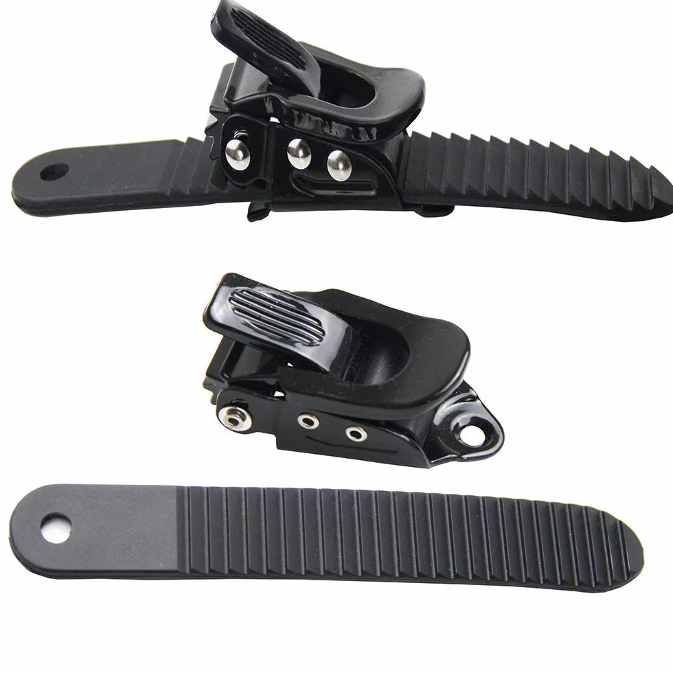 Pièces de Reliure de Snowboard UP100 Noires 2 Boucles 2 Sangles
