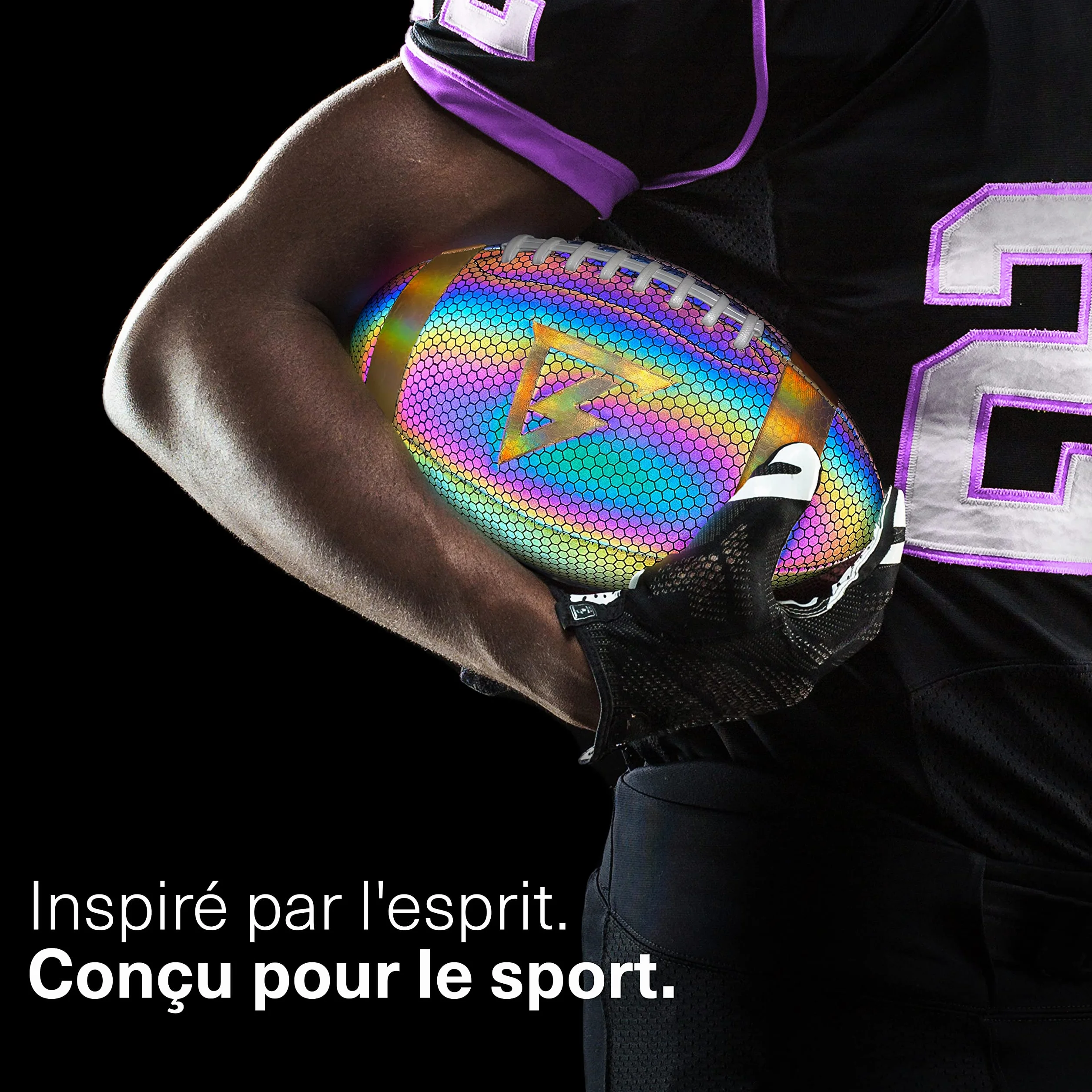 BRIGHT Football américain réfléchissant lumineux dans l'obscurité pour enfants et adultes