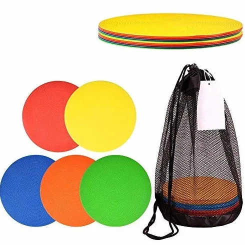 Cônes de marquage Plats Ronds en Silicone pour Vitesse Mobilité Entraînement Football Basketball