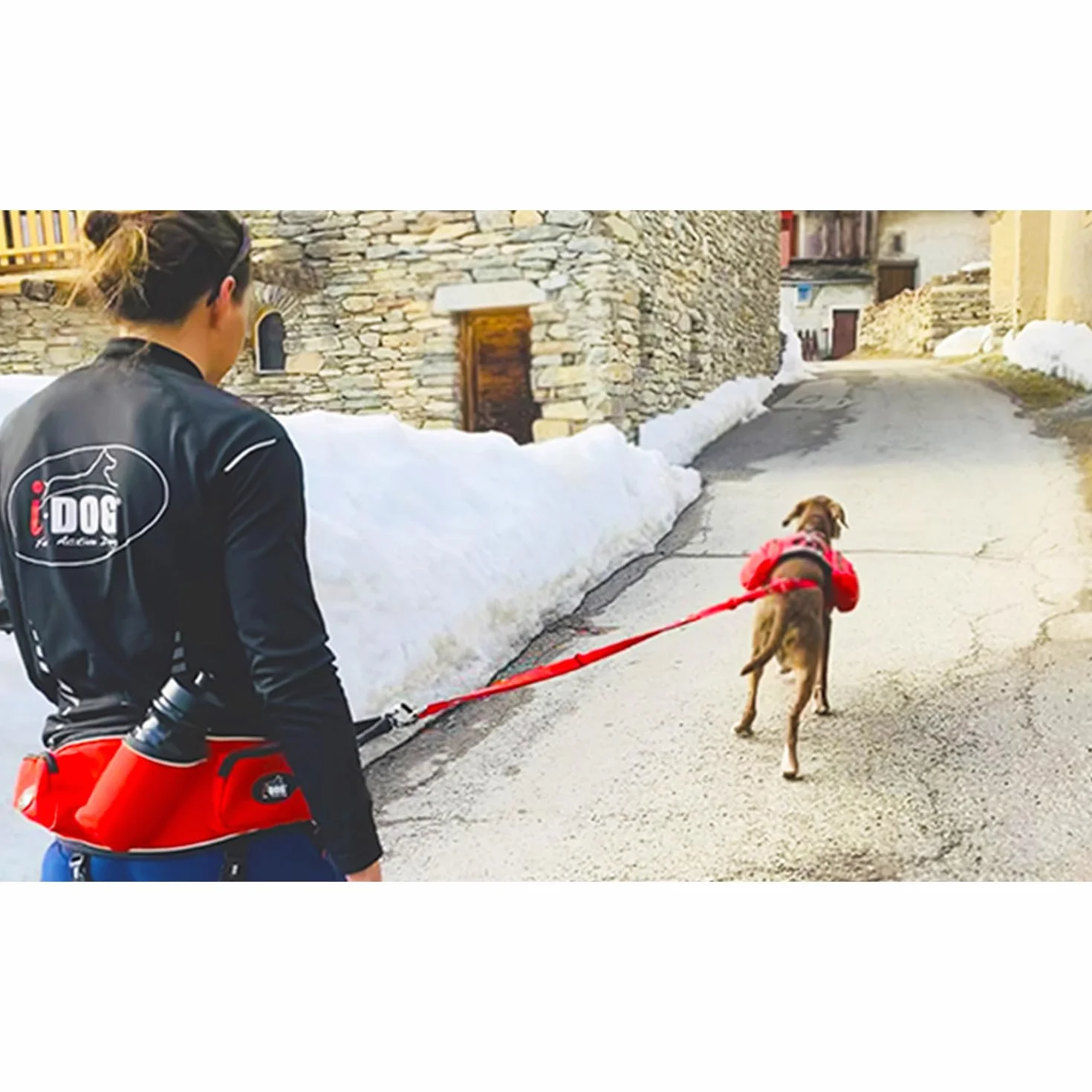 Baudrier Canicross Confort Trek I-DOG Taille Unique Rouge