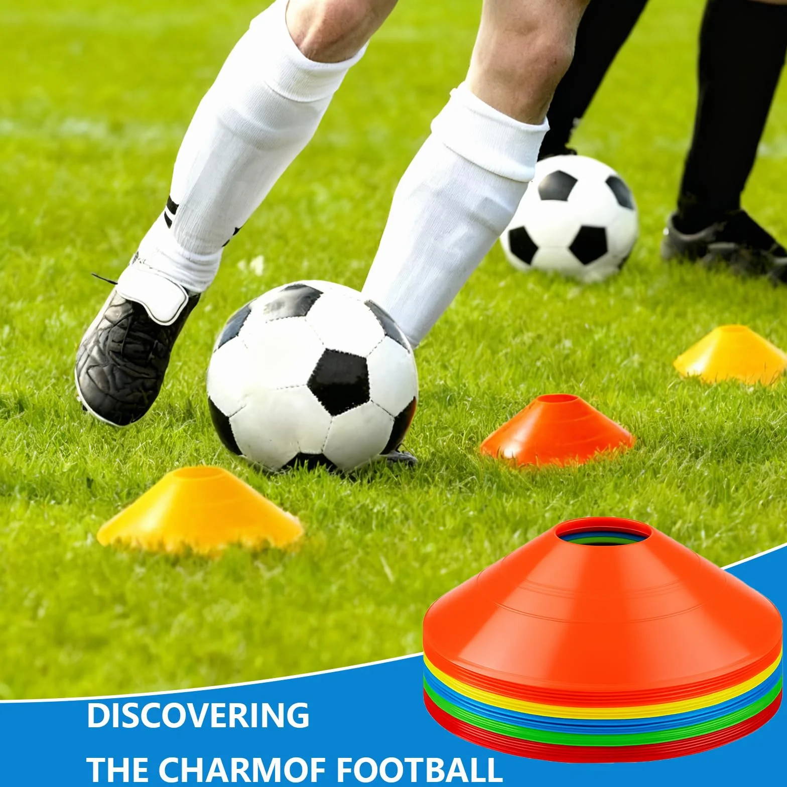 Cônes de Marquage Ronds pour Hockey, Football, Handball - Aides Entraînement Coordination