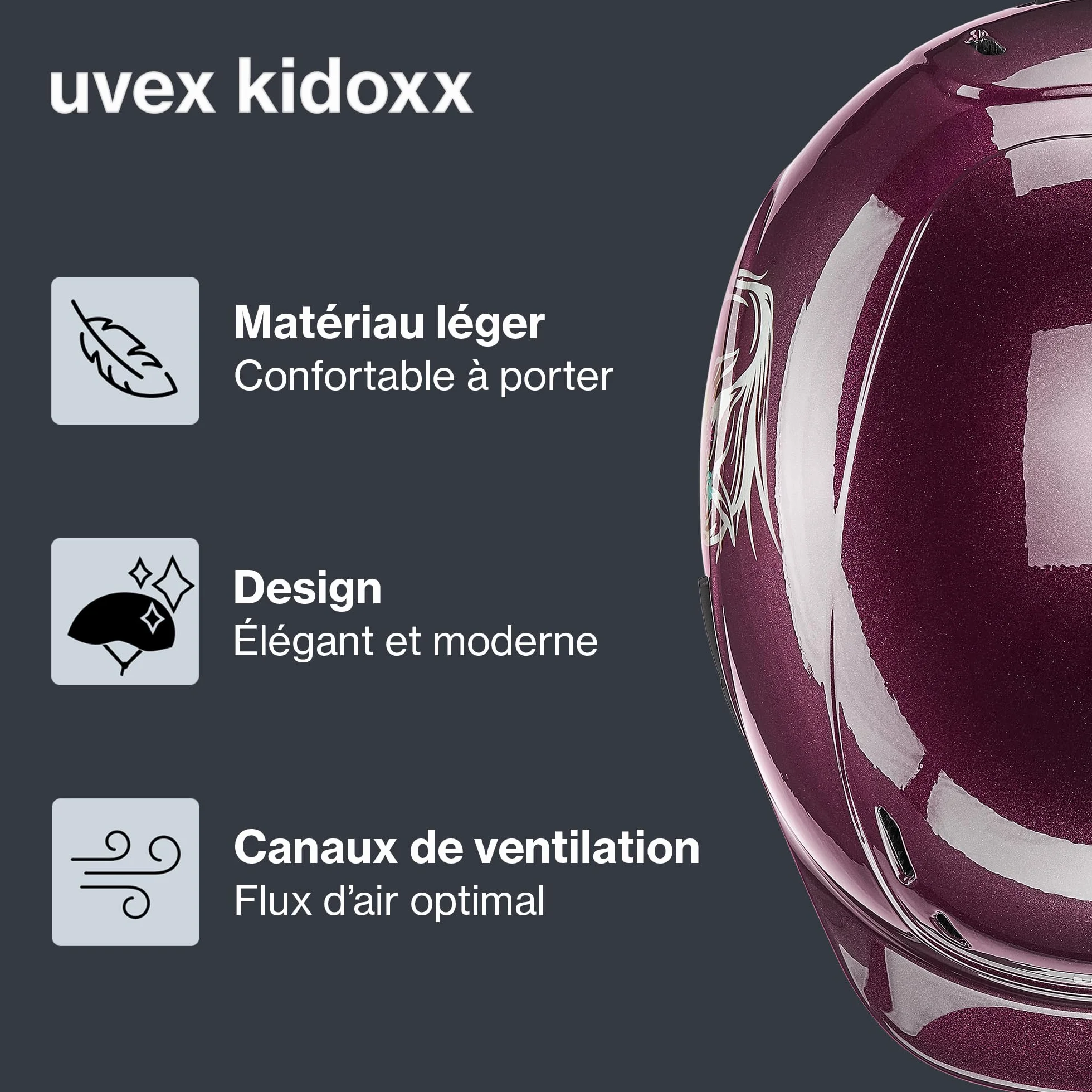 uvex kidoxx Casque d'équitation Enfant léger réglable