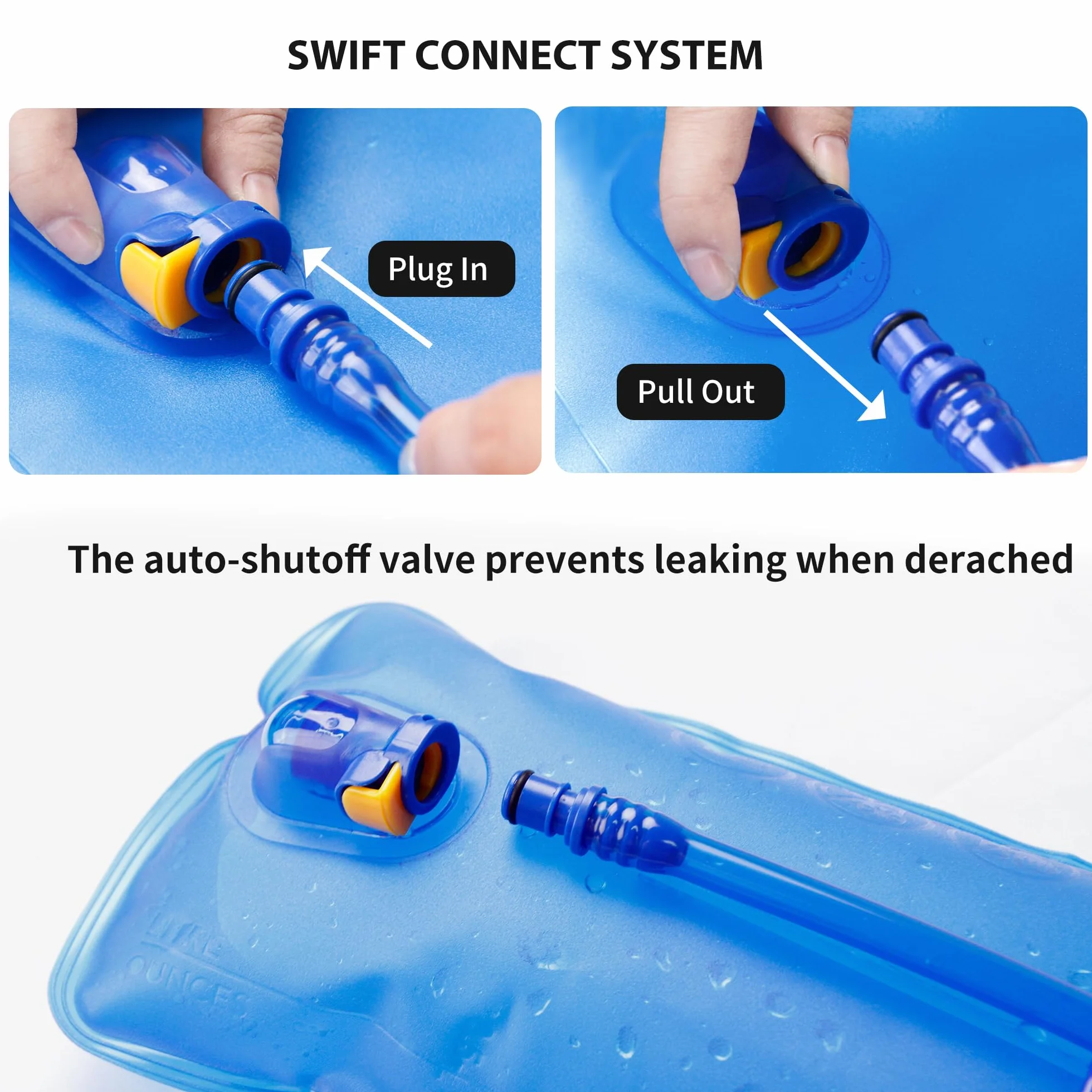 Unigear Poche Hydratation sans BPA Approuvé FDA pour Randonnée Vélo Camping