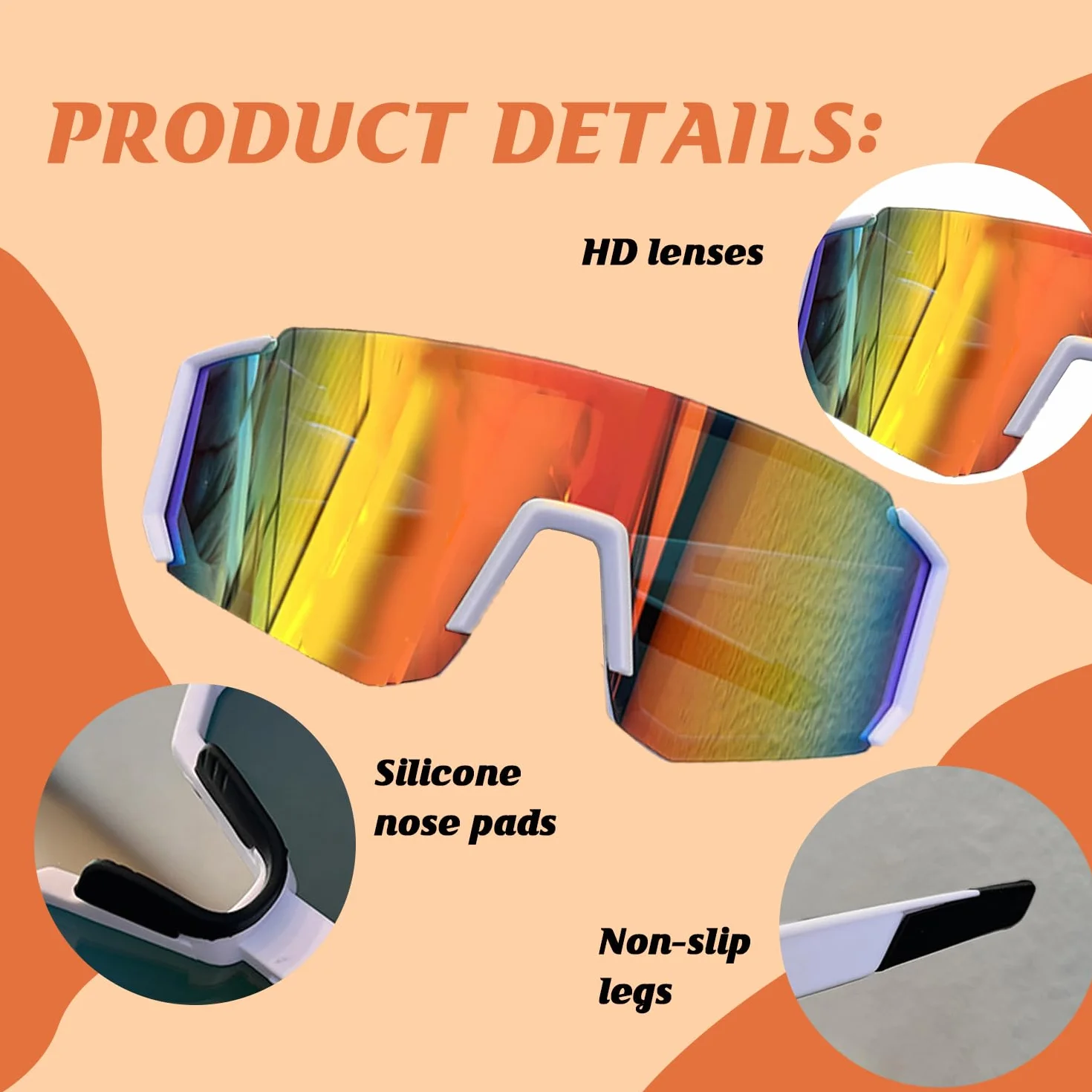 Lunettes de Cyclisme Polarisées UV400 Anti-Vent pour Homme et Femme