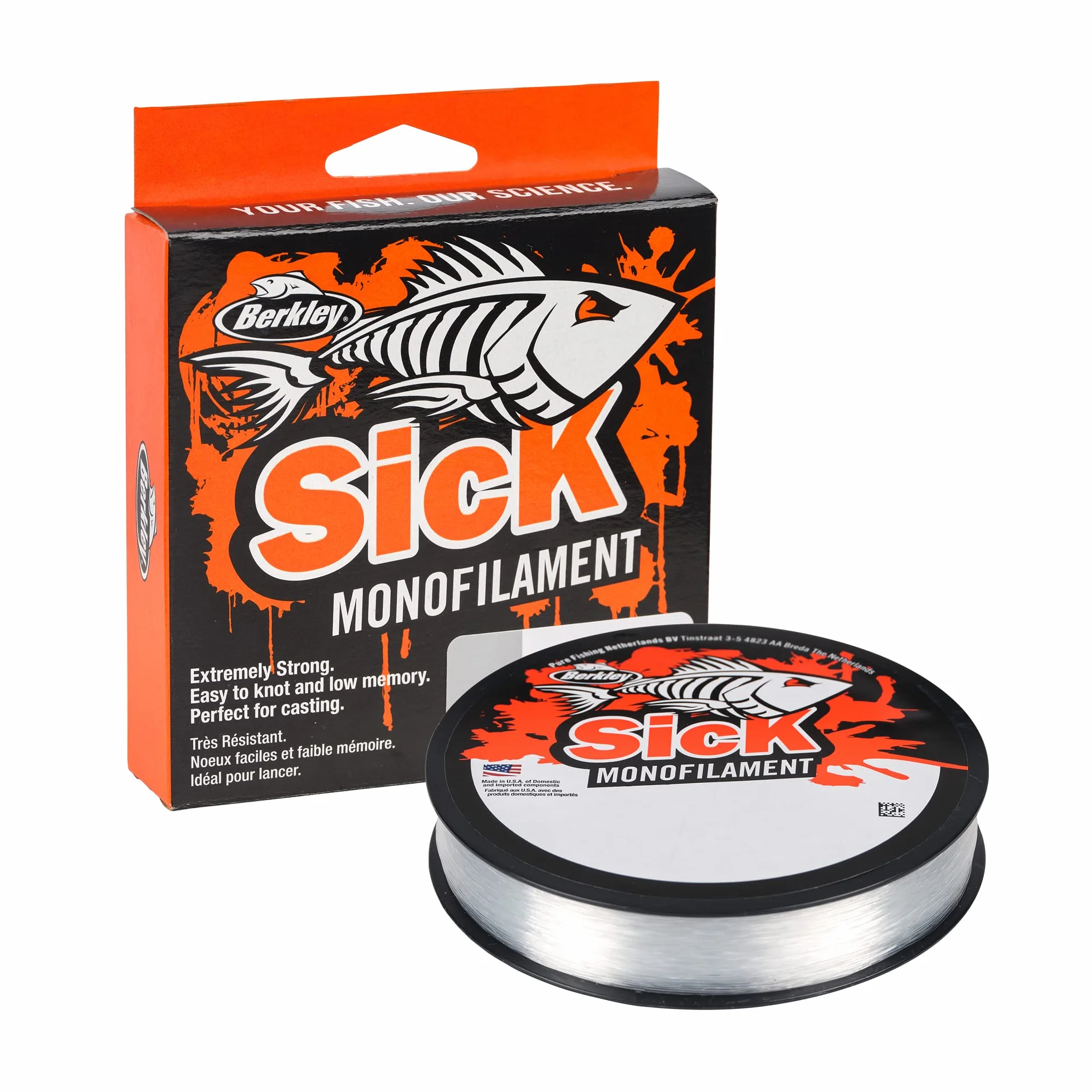Berkley Sick Nylon Fil de Pêche Monofilament Solide Résistant à l'Abrasion