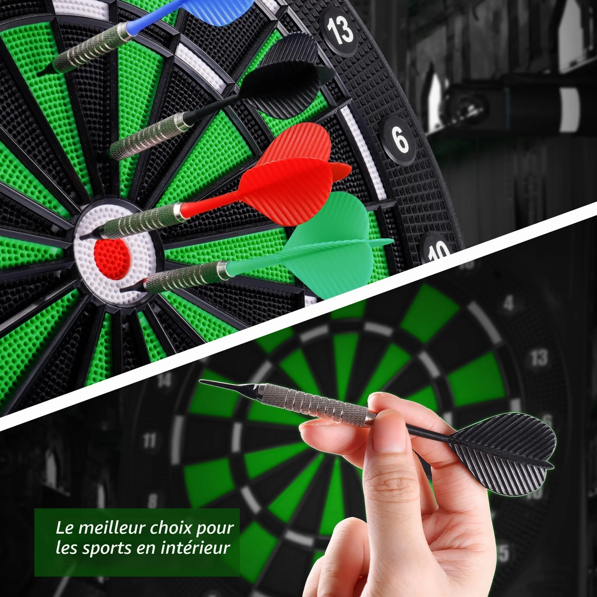 CyeeLife Lot de 12 fléchettes souples pointe plastique pour cible électronique