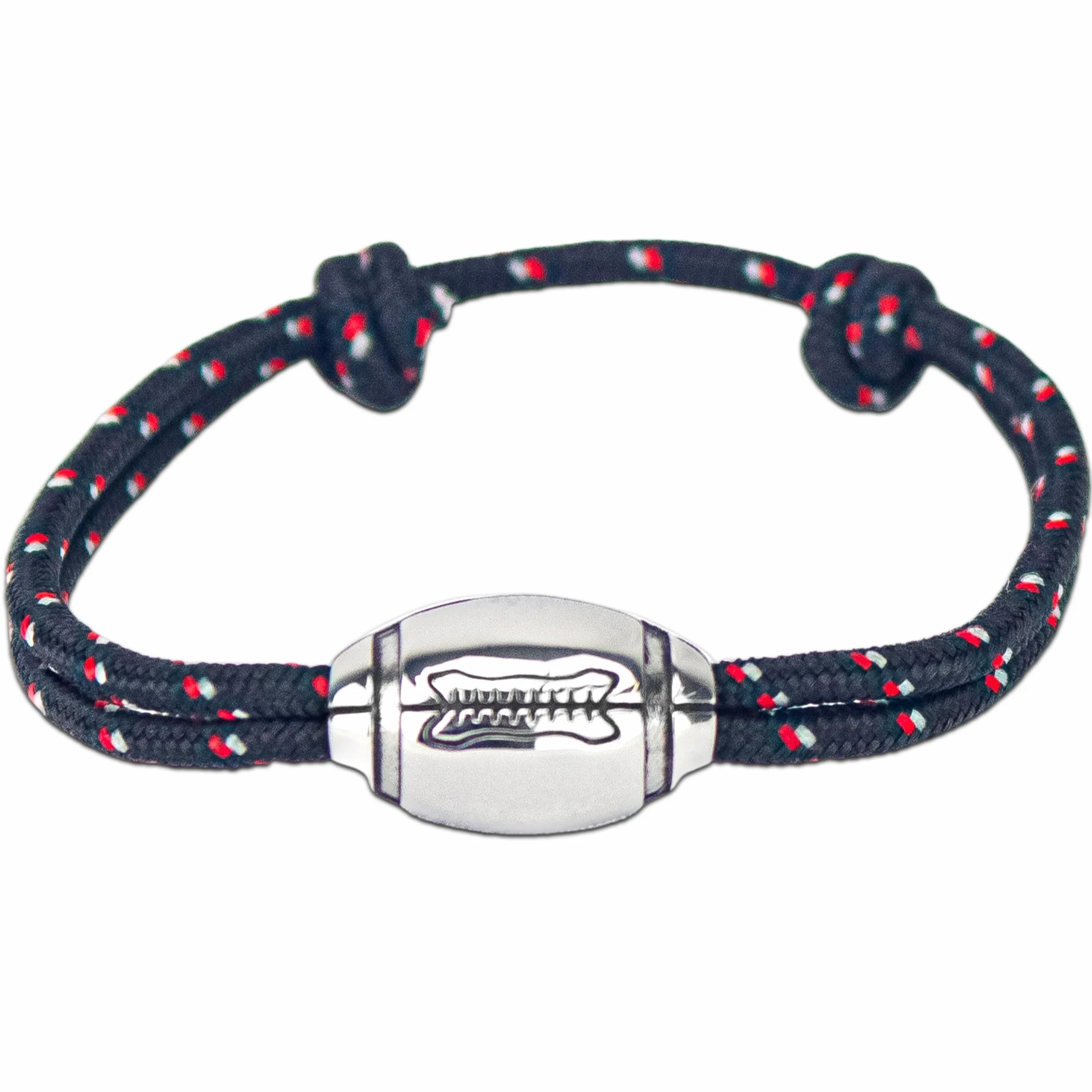 Bracelet rugby Ernestine taille ajustable breloque ballon XV de France homme cadeau