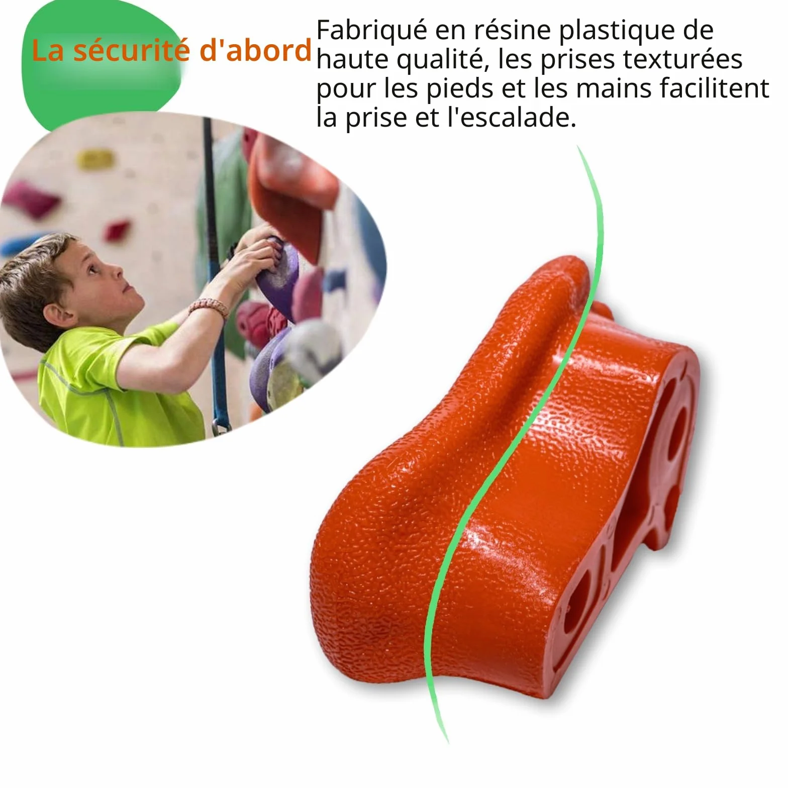 CIMOYBAI Prises d'escalade pour Enfants Multicolores avec Vis de Fixation pour Murs d'escalade
