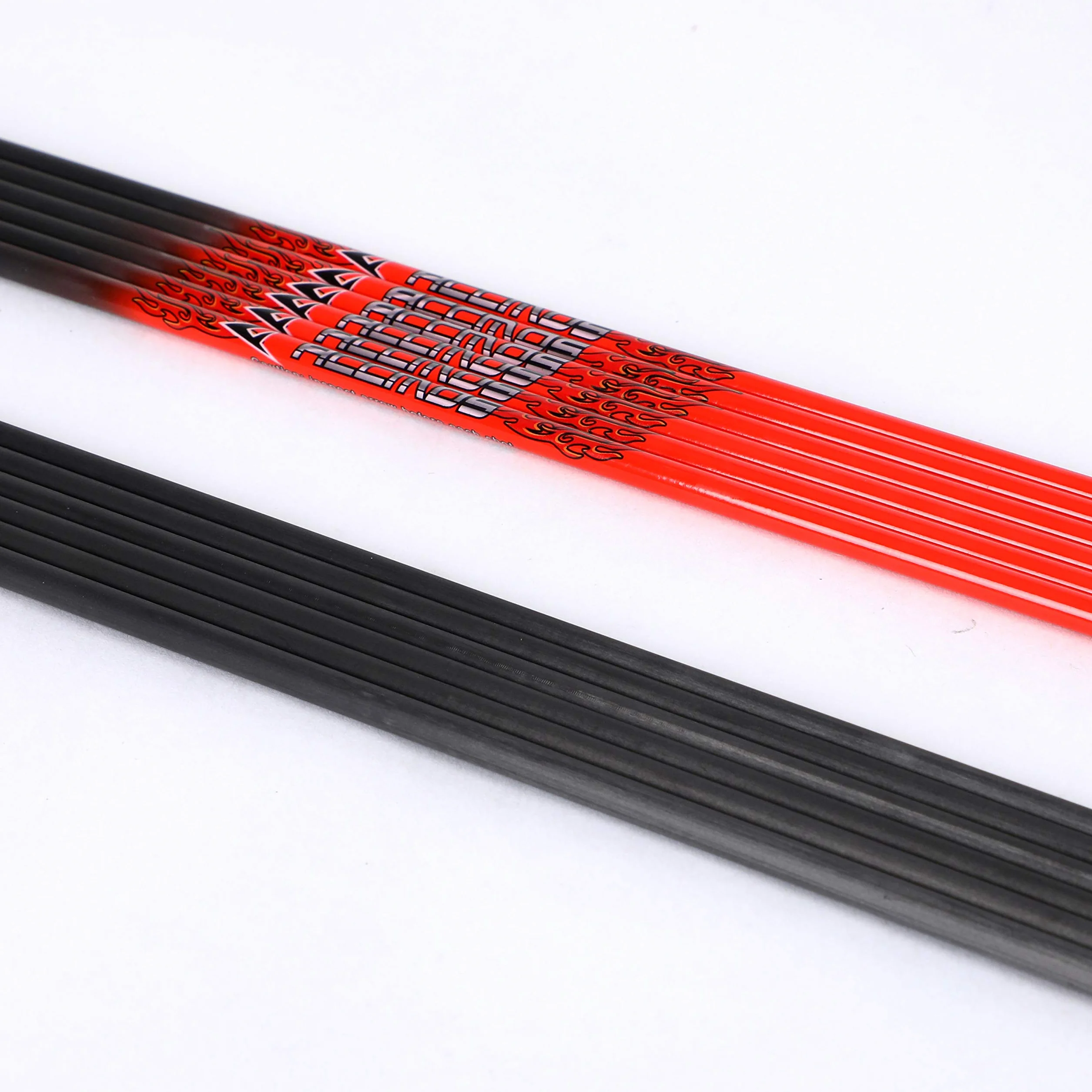 ACCMOS Arbre de Flèche en Carbone 6.2mm 22-32 Pouces Spine 300-600 DIY Tube pour Arc à Poulies et Arc Recurve 12pcs