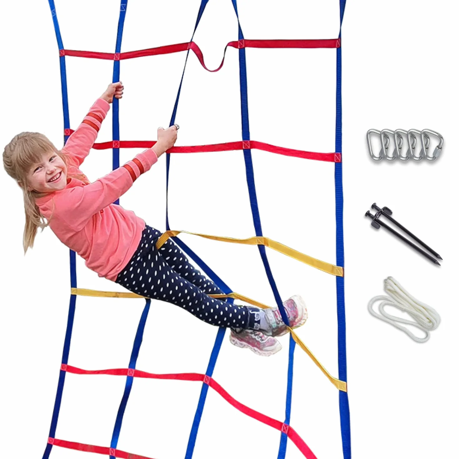 Slackline Ninja Filet d'escalade pour Enfants 2 mètres Parcours d'obstacles