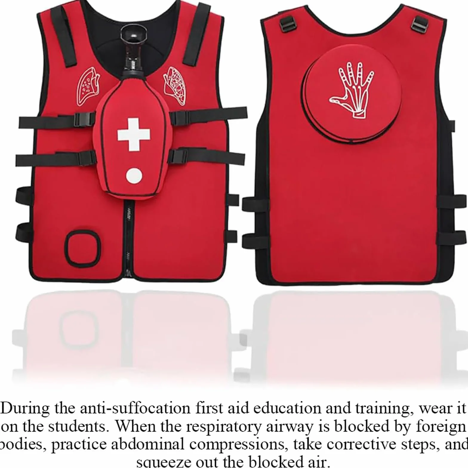Gilet D'entraînement Anti-étouffement Heimlich Professionnel, Compétences Premiers Secours, Entraînement Durable Réglable