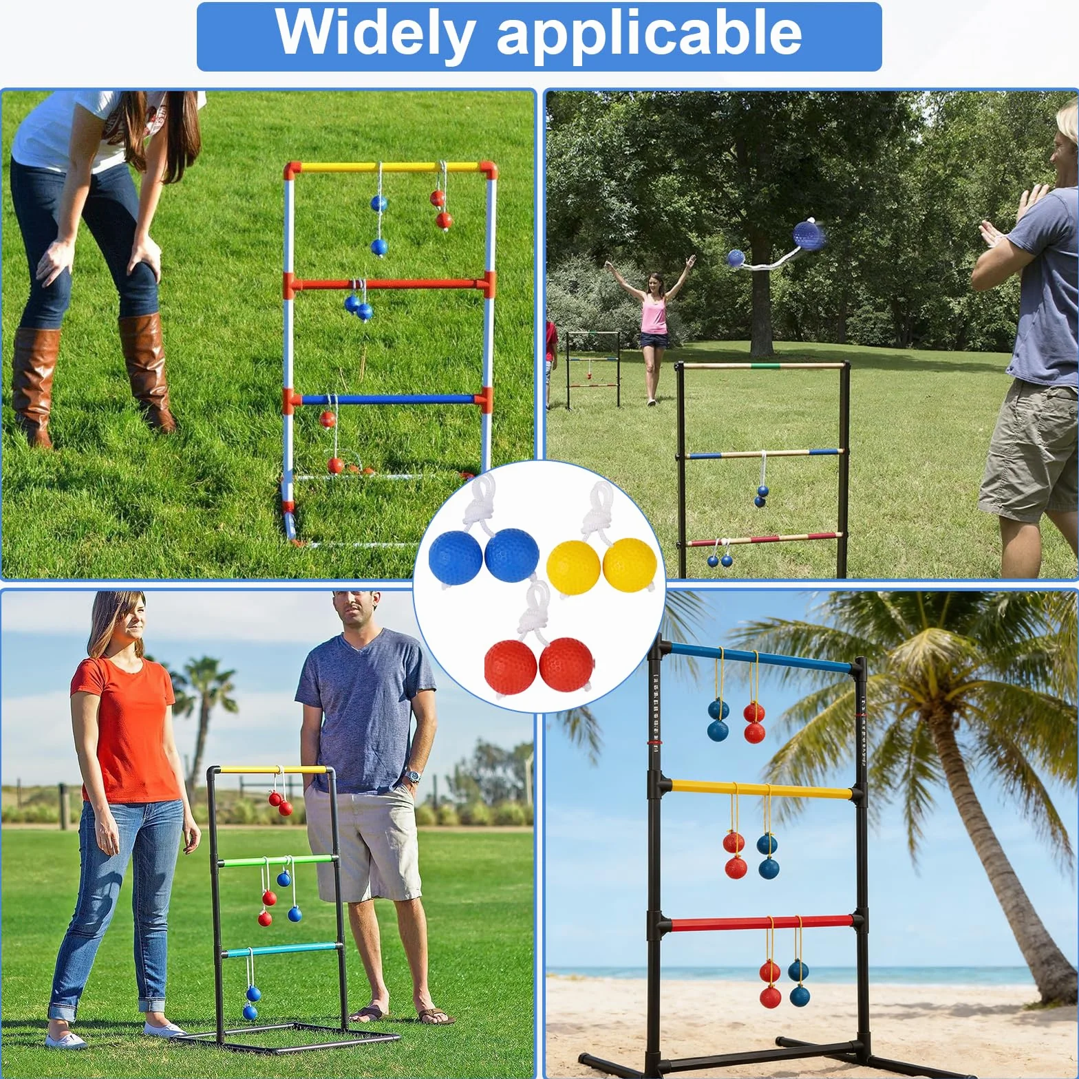 JSMTKJ 6 Paires Golf D'échelle, Ladder Golf Game, Balles D'entraînement de Golfs