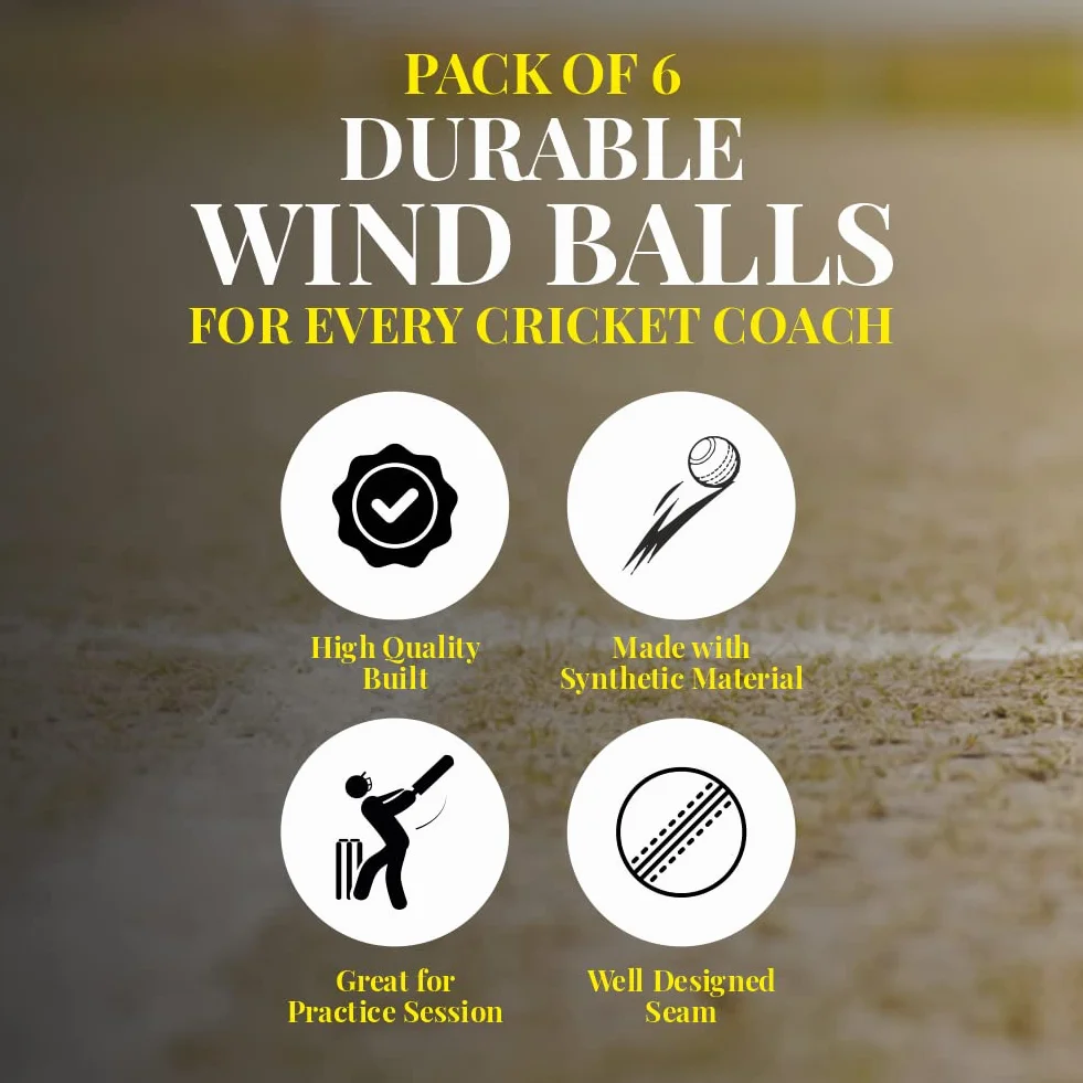 Balles de Cricket à Vent – Balle d'entraînement Souple pour Intérieur et Extérieur