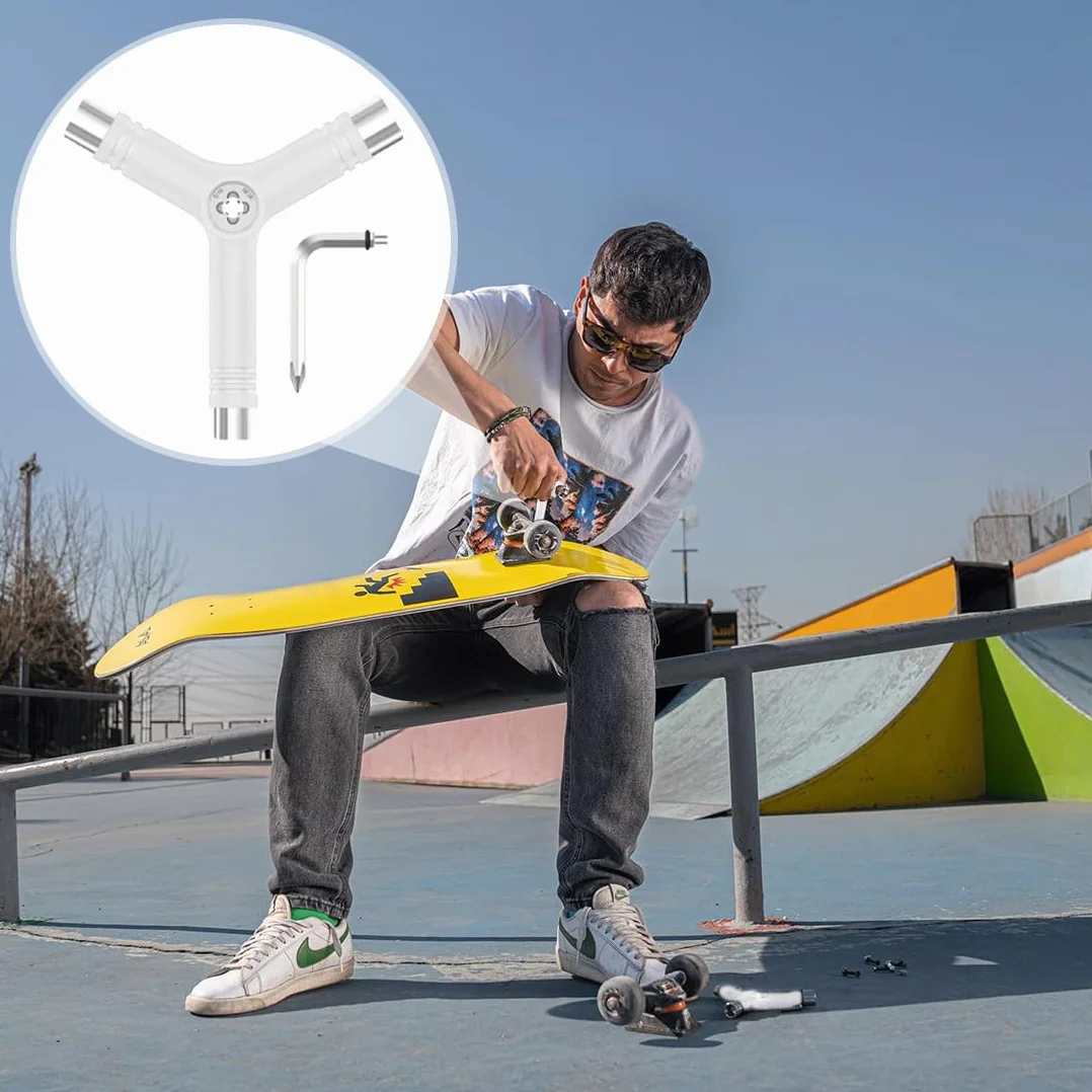 Skate Tool Skateboard Wrench Y Tool Pocket Wrench for Longboard Wheels
